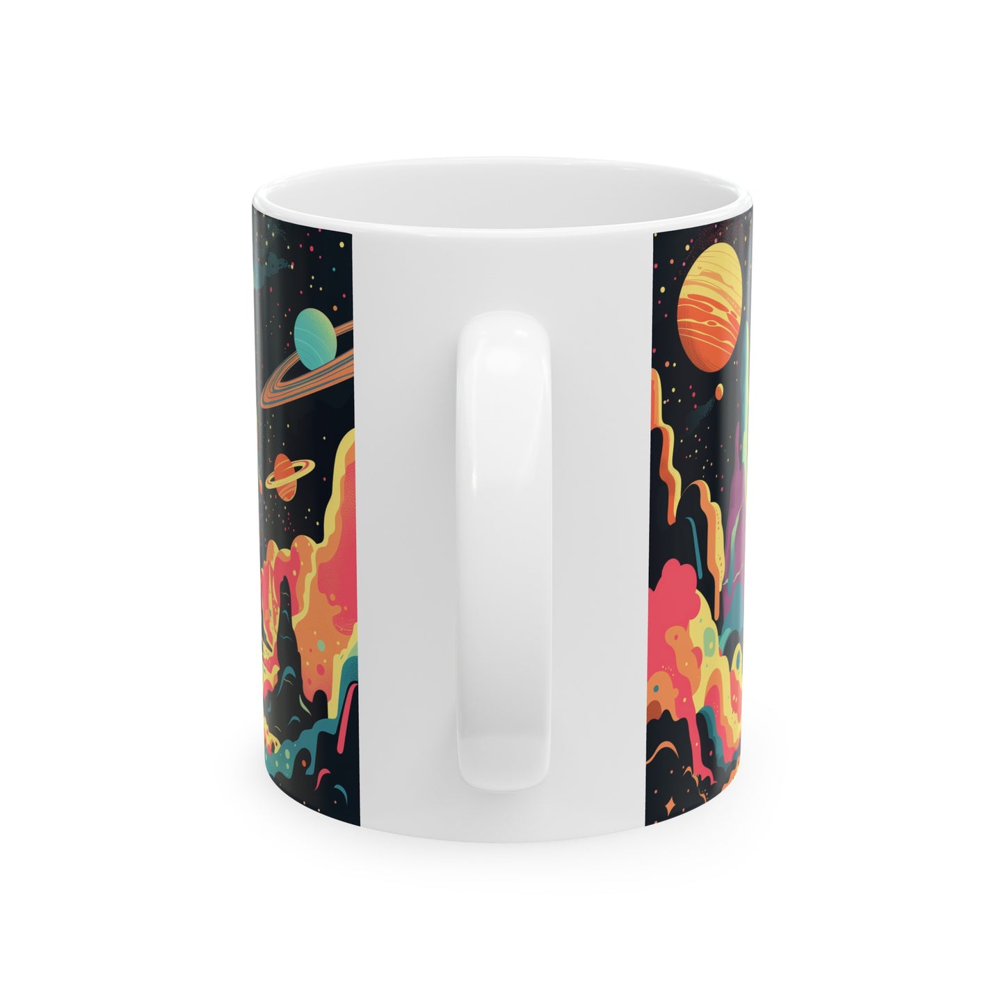 Cartoonish Cosmic Landscape A - Ceramic Mug Collection