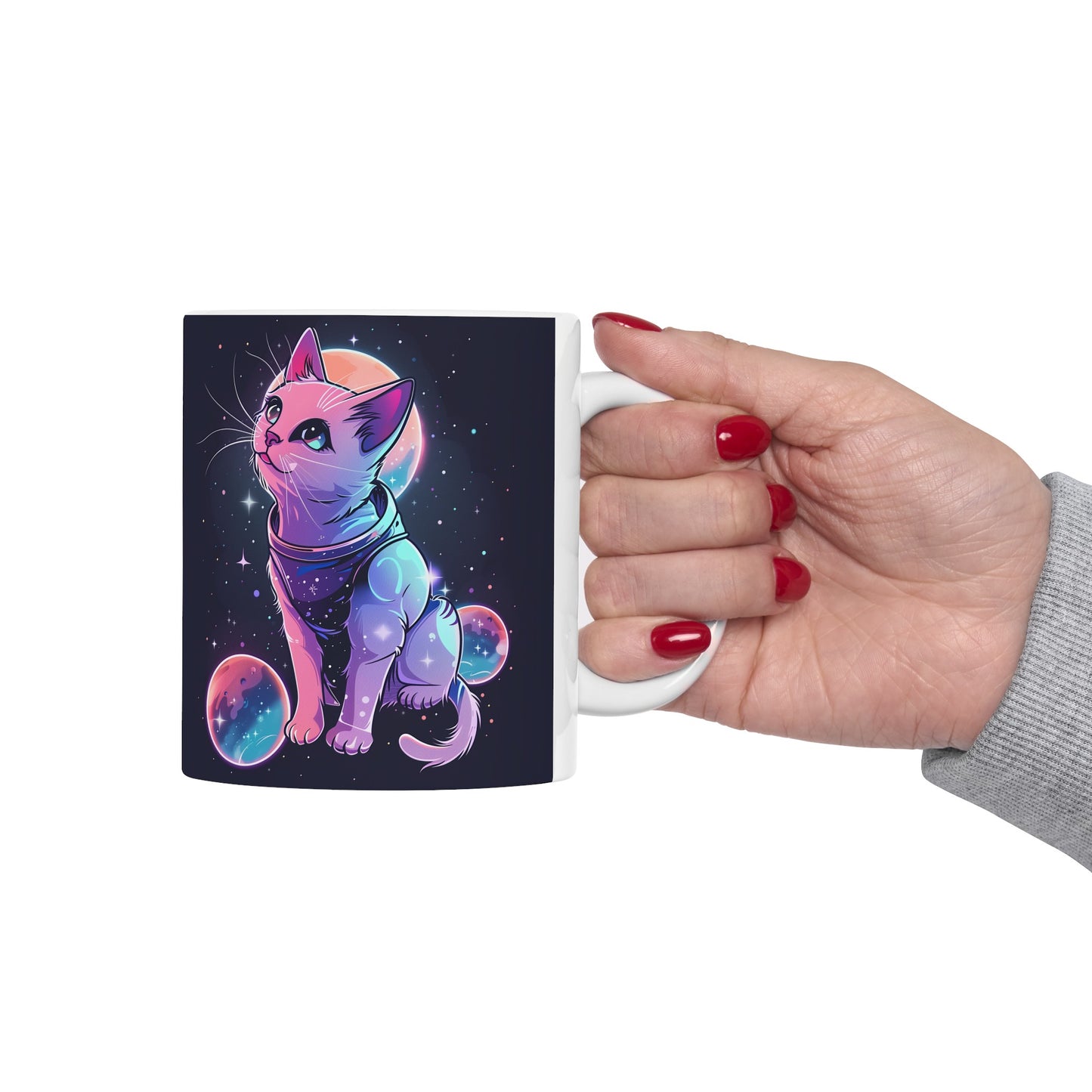 Cute Space Cat C - Ceramic Mug Collection