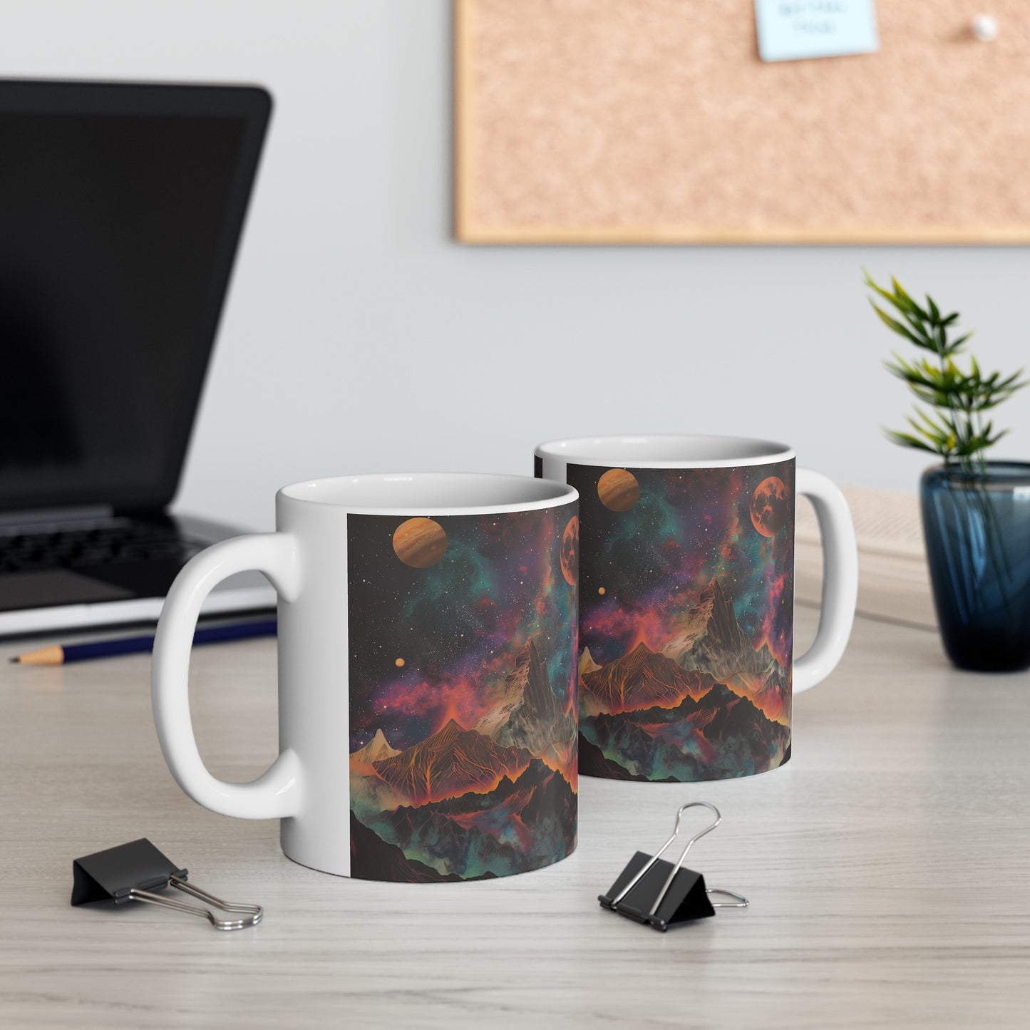 Artistic Cosmic Mountains D - Ceramic Mug Collection