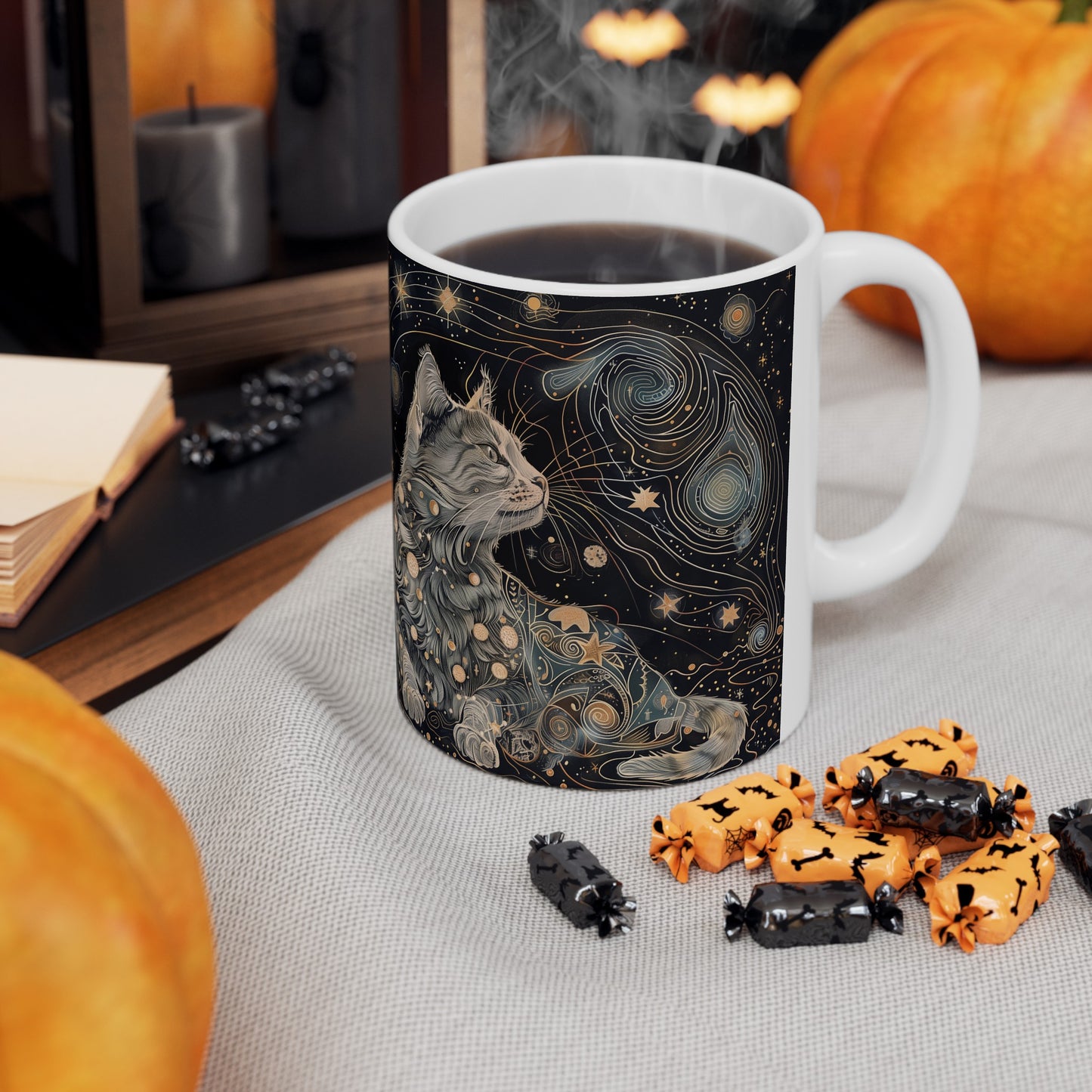 Cosmic Cat D - Ceramic Mug Collection