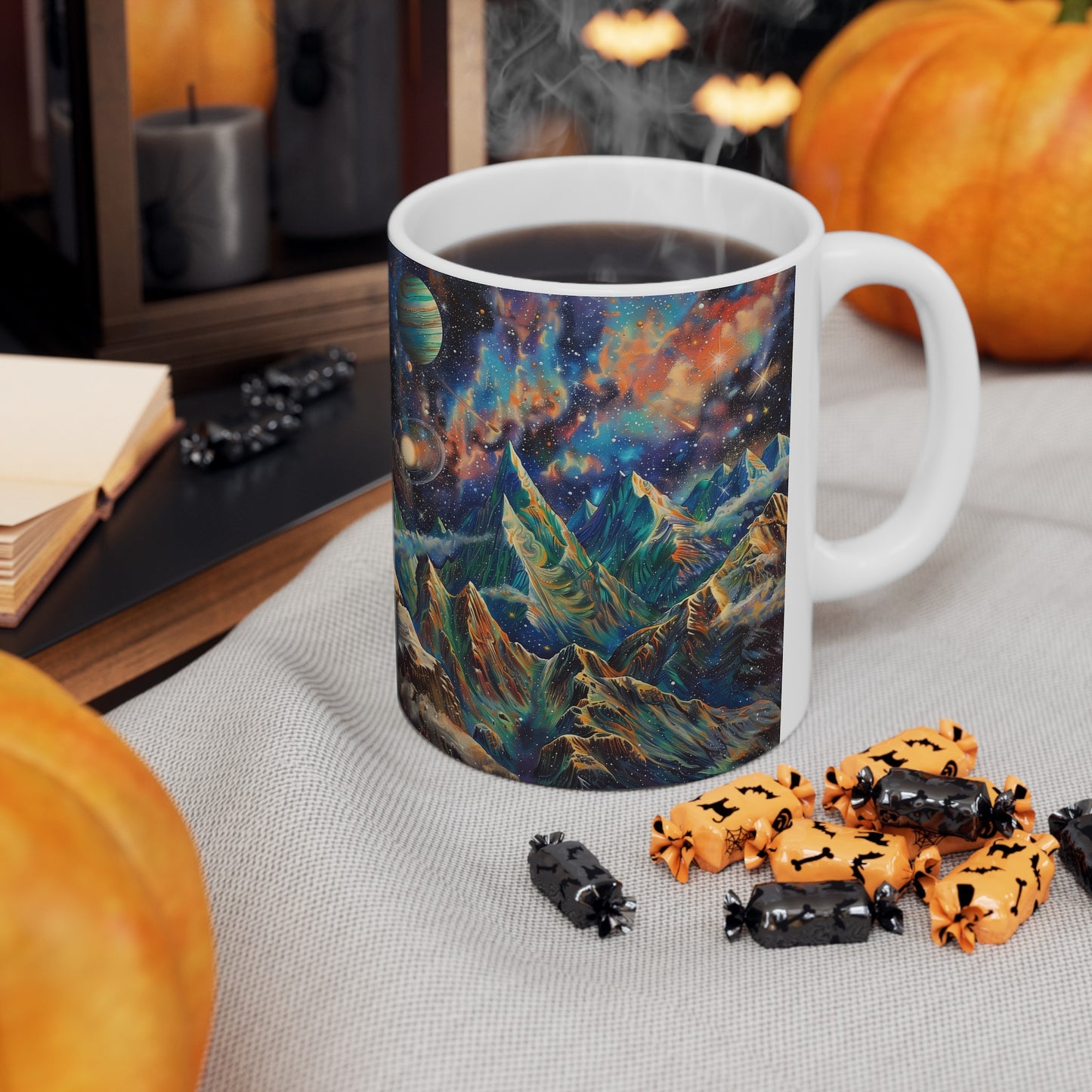 Artistic Cosmic Mountains C - Ceramic Mug Collection