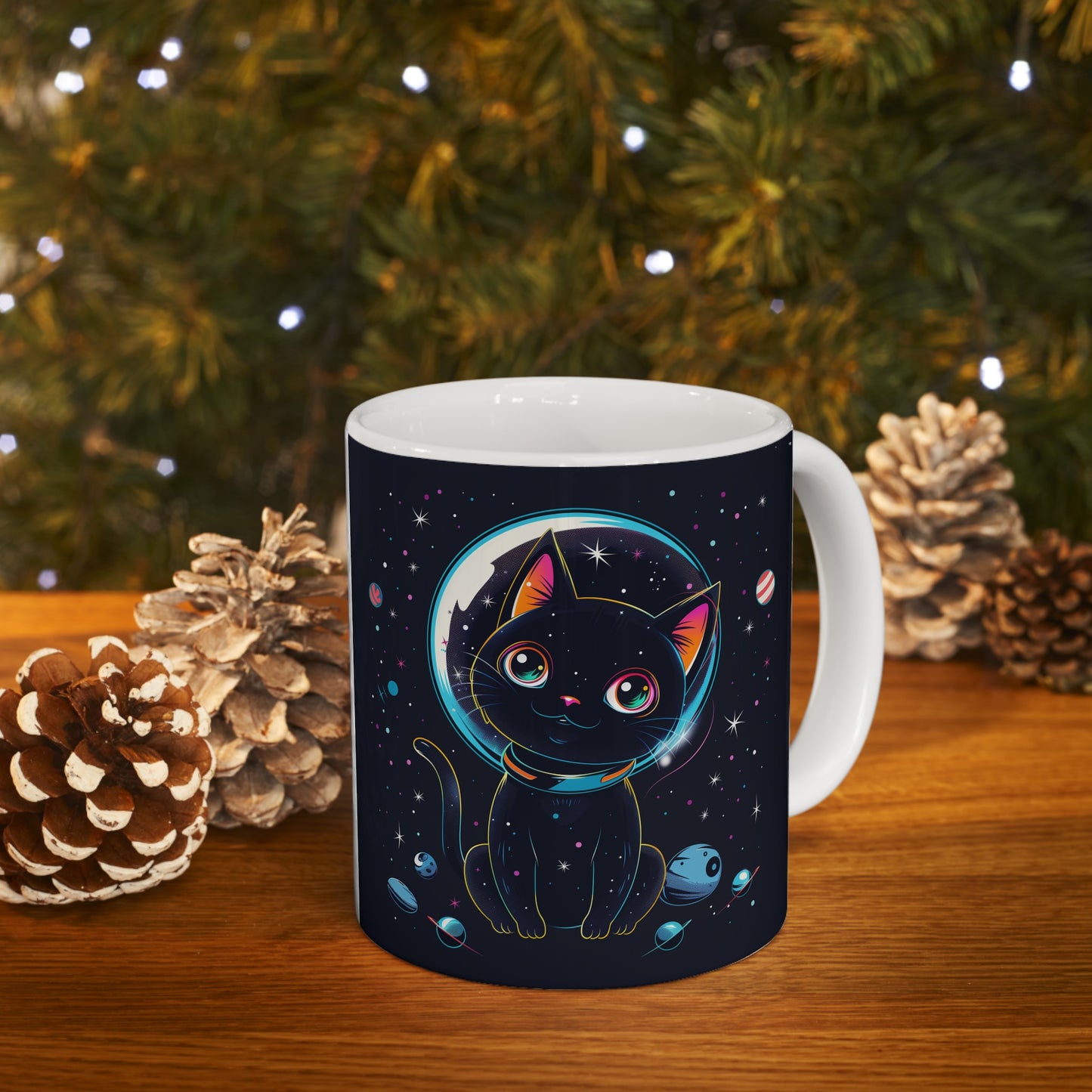 Cute Space Cat D - Ceramic Mug Collection