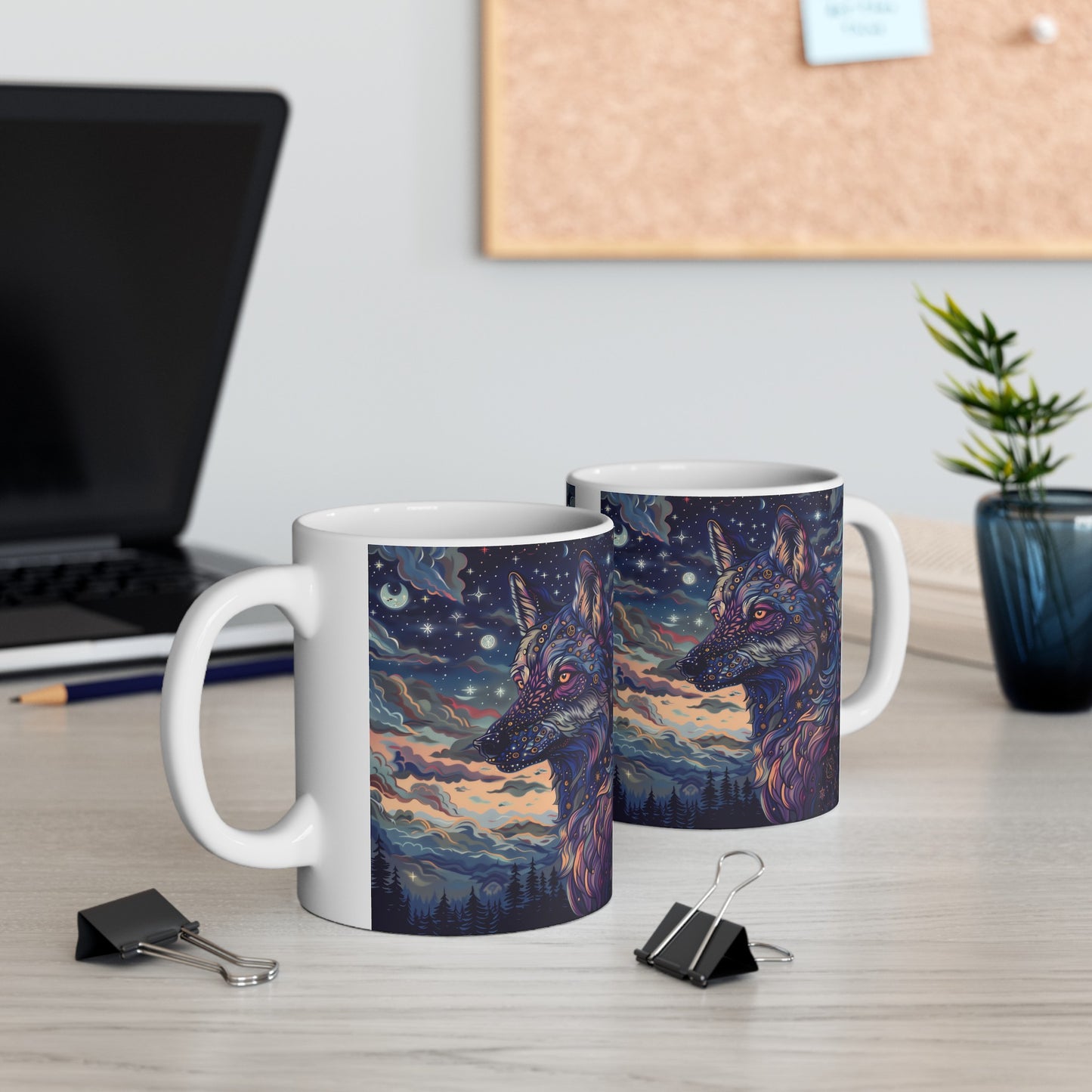 Cosmic Wolf D - Ceramic Mug Collection