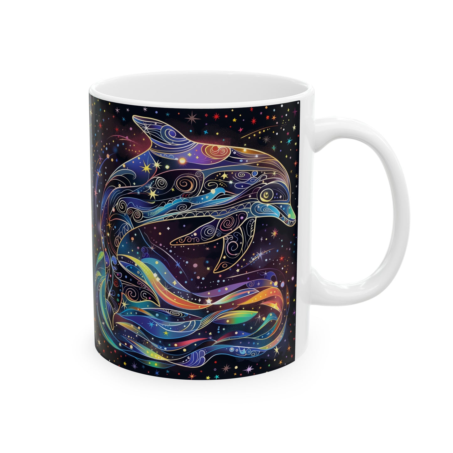 Cosmic Dolphin C - Ceramic Mug Collection