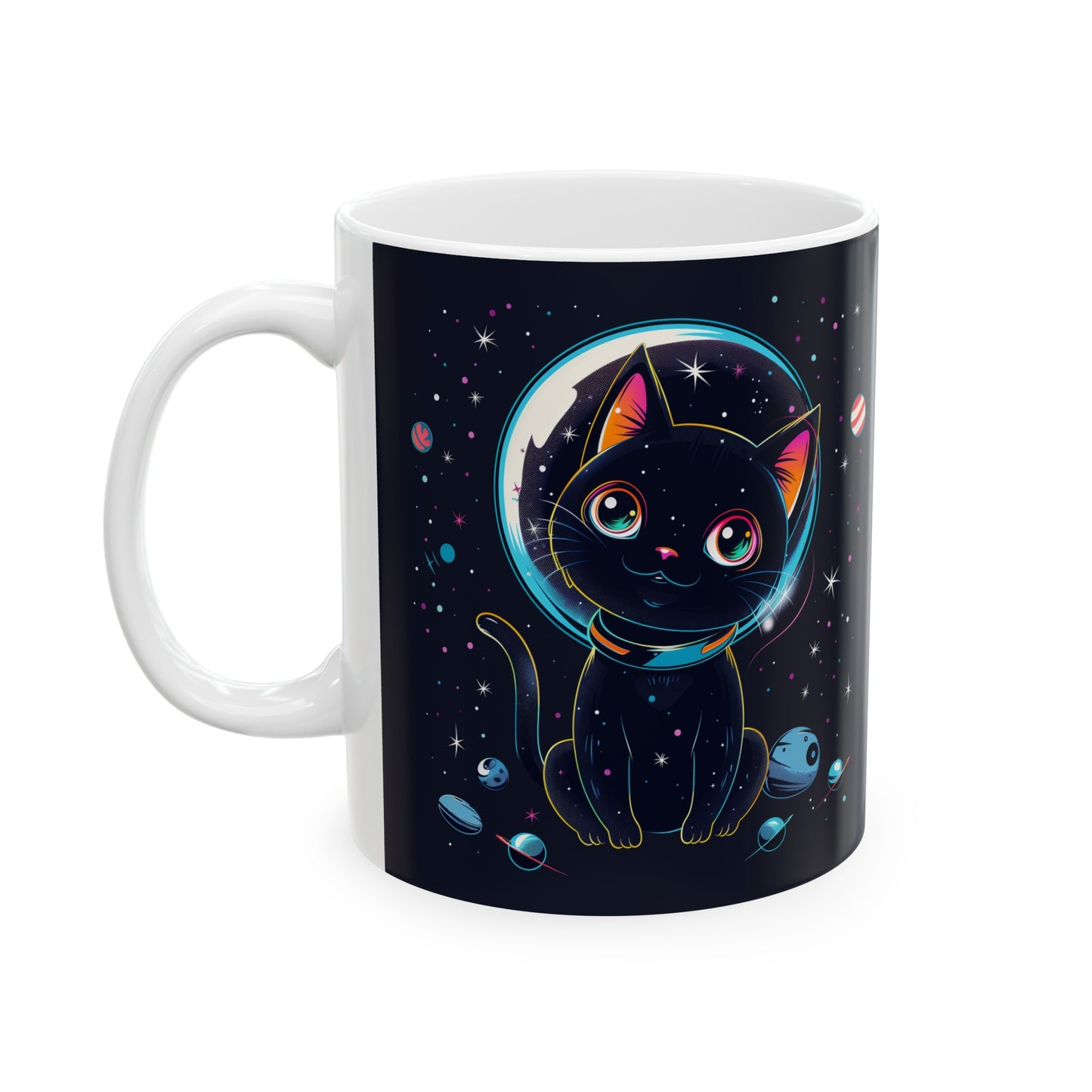 Cute Space Cat D - Ceramic Mug Collection