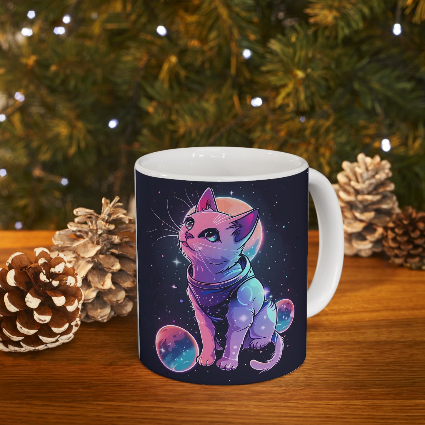 Cute Space Cat C - Ceramic Mug Collection