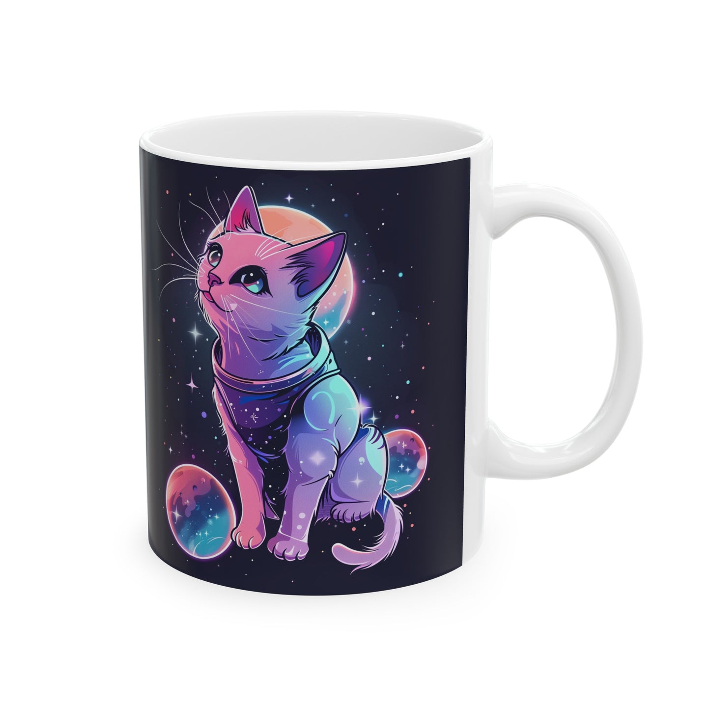 Cute Space Cat C - Ceramic Mug Collection