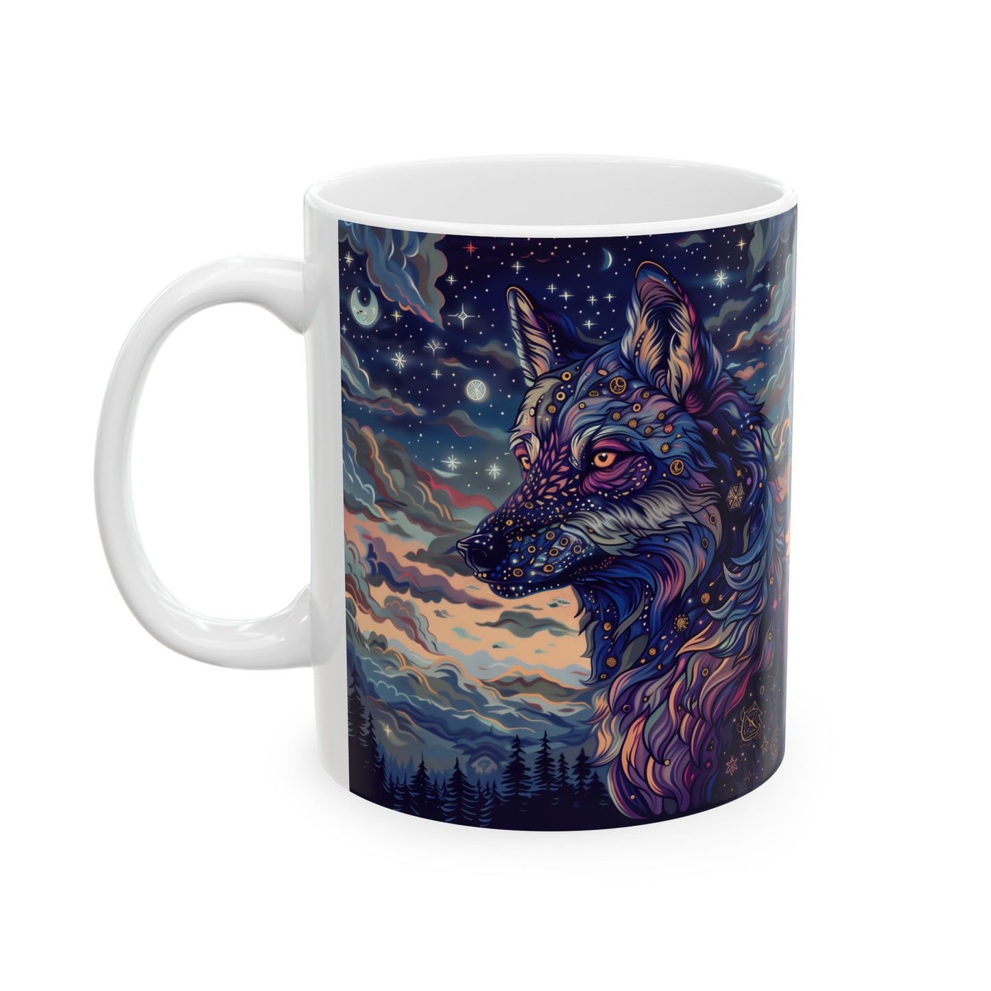 Cosmic Wolf D - Ceramic Mug Collection