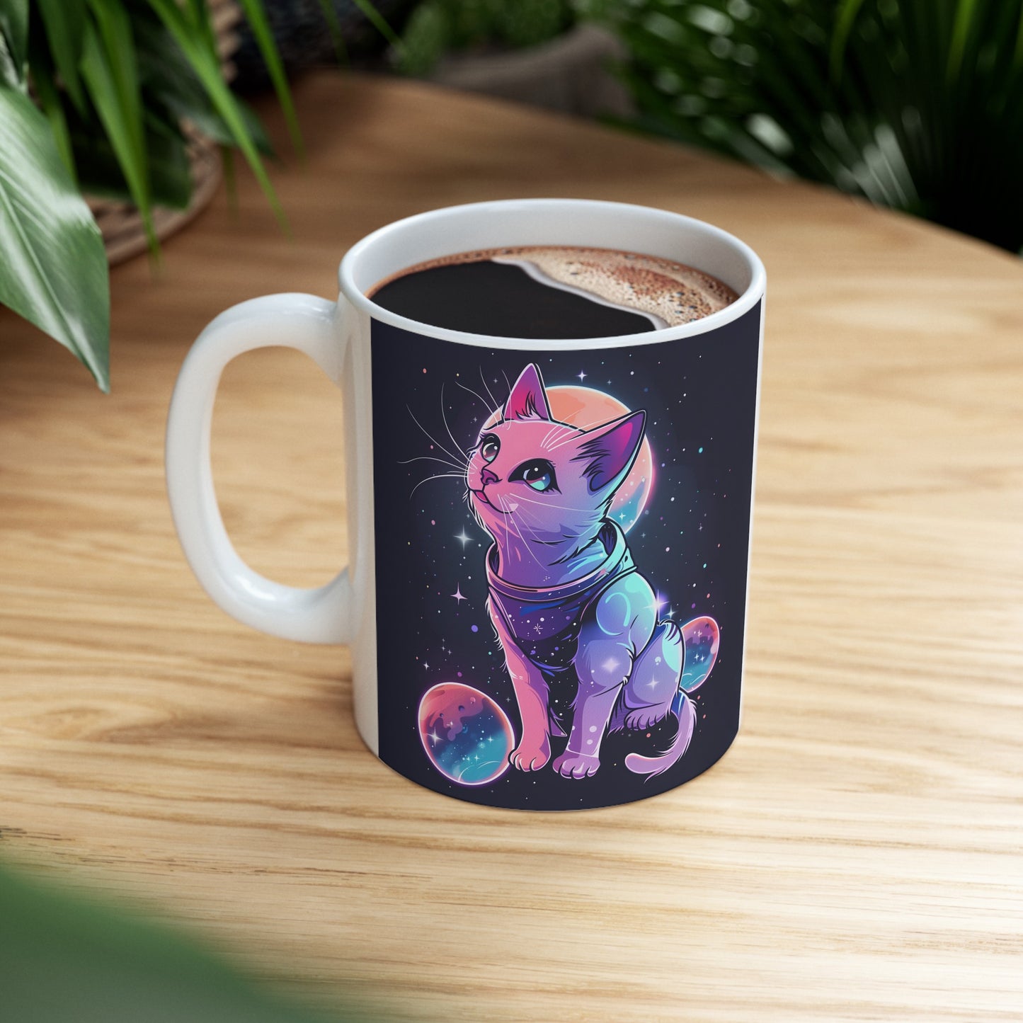 Cute Space Cat C - Ceramic Mug Collection