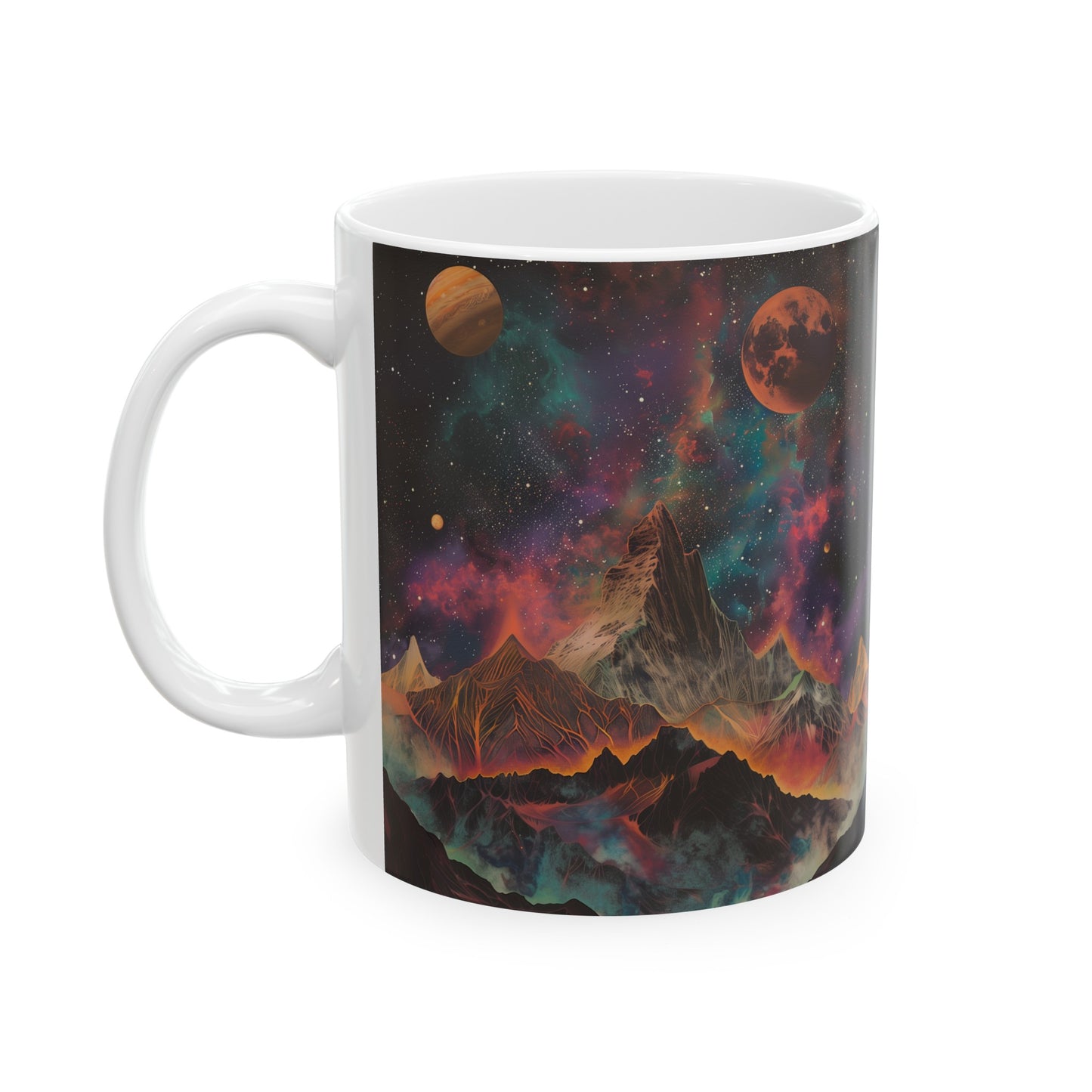 Artistic Cosmic Mountains D - Ceramic Mug Collection