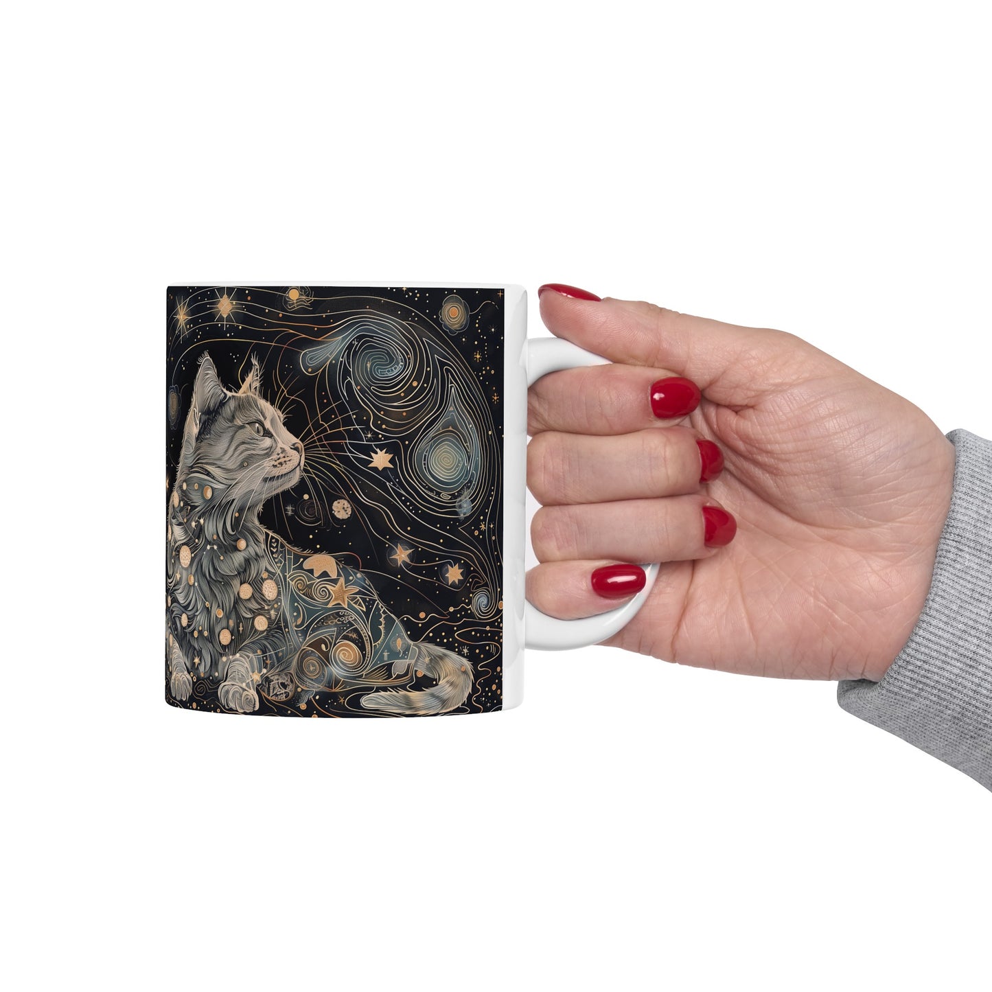 Cosmic Cat D - Ceramic Mug Collection