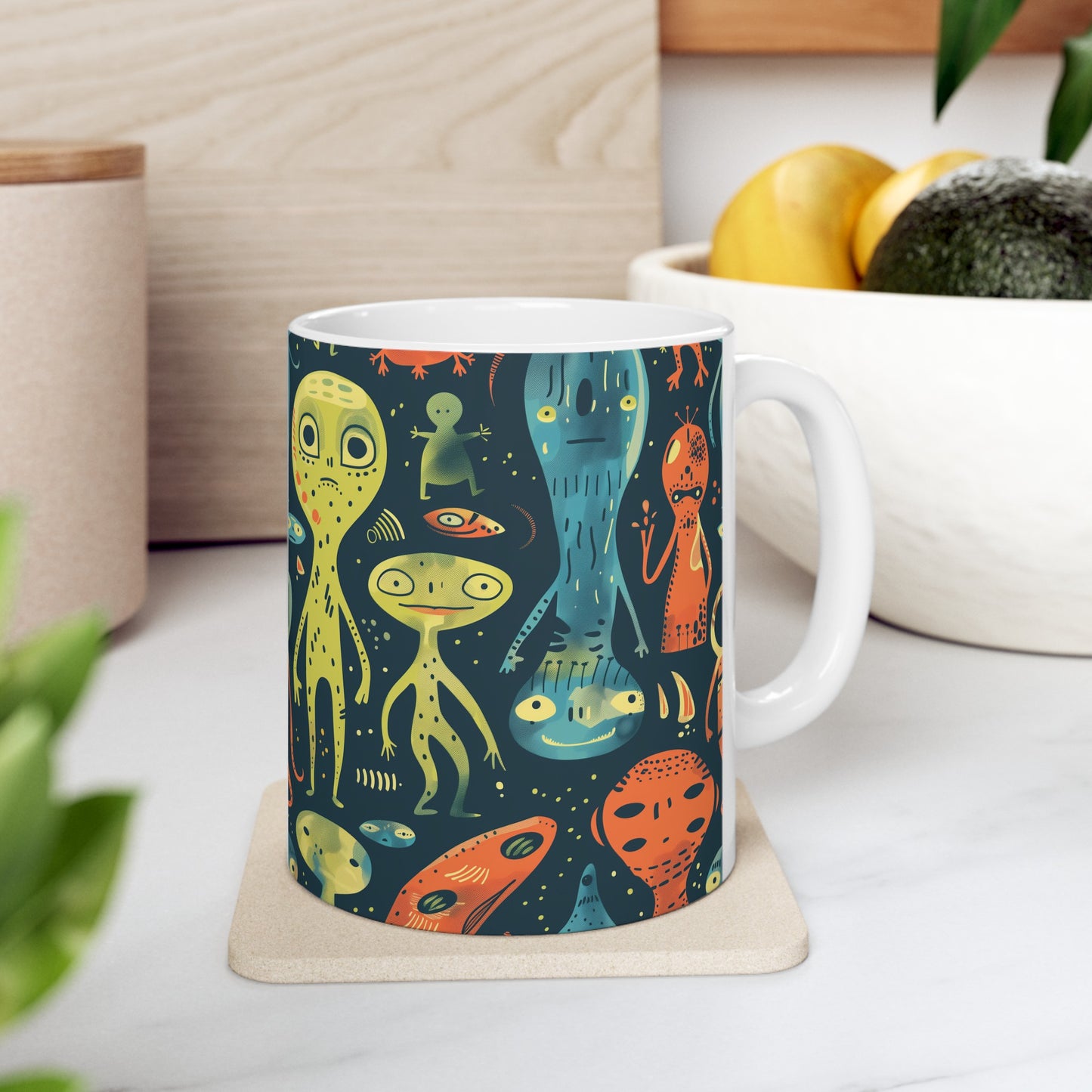 Cartoonish Aliens B - Ceramic Mug Collection