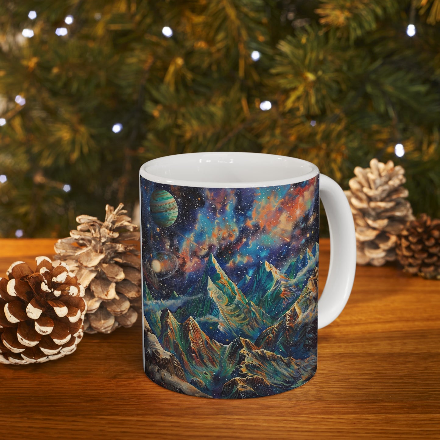 Artistic Cosmic Mountains C - Ceramic Mug Collection