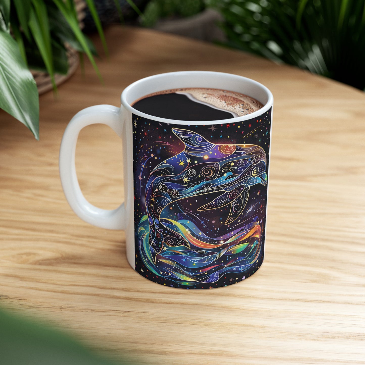 Cosmic Dolphin C - Ceramic Mug Collection