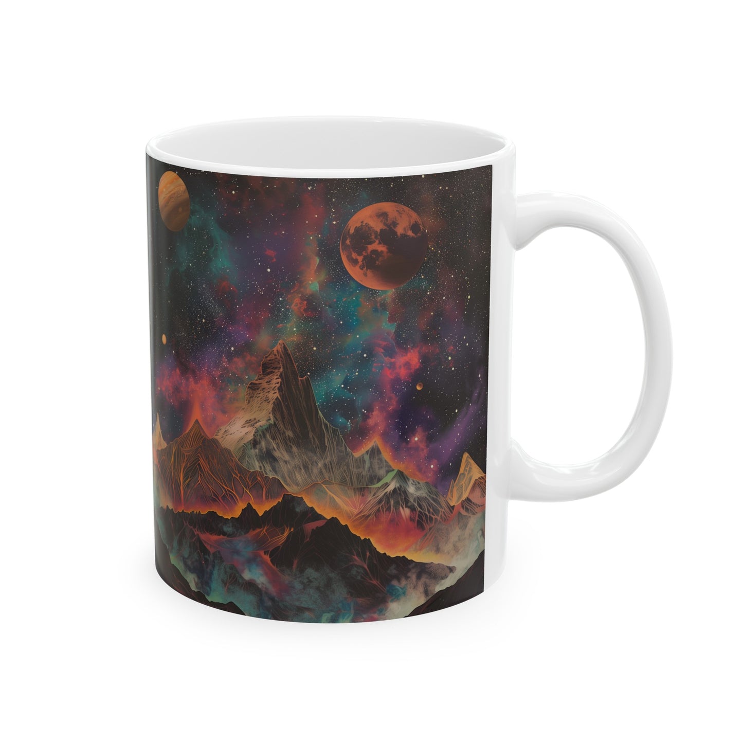 Artistic Cosmic Mountains D - Ceramic Mug Collection