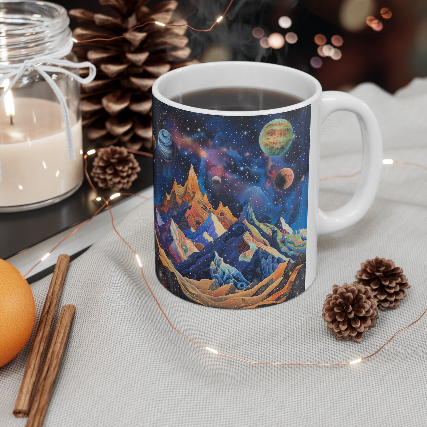 Artistic Cosmic Mountains A - Ceramic Mug Collection