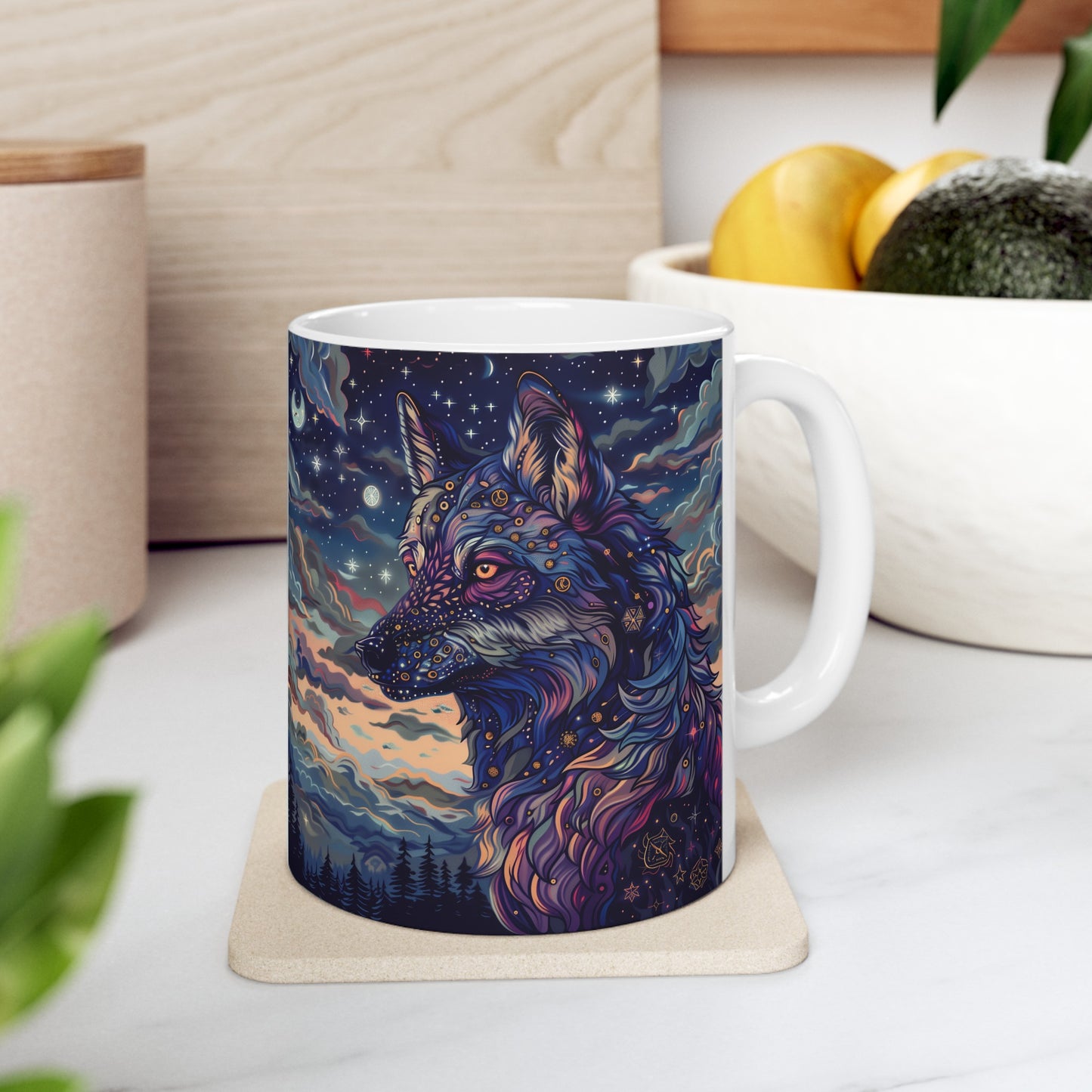 Cosmic Wolf D - Ceramic Mug Collection