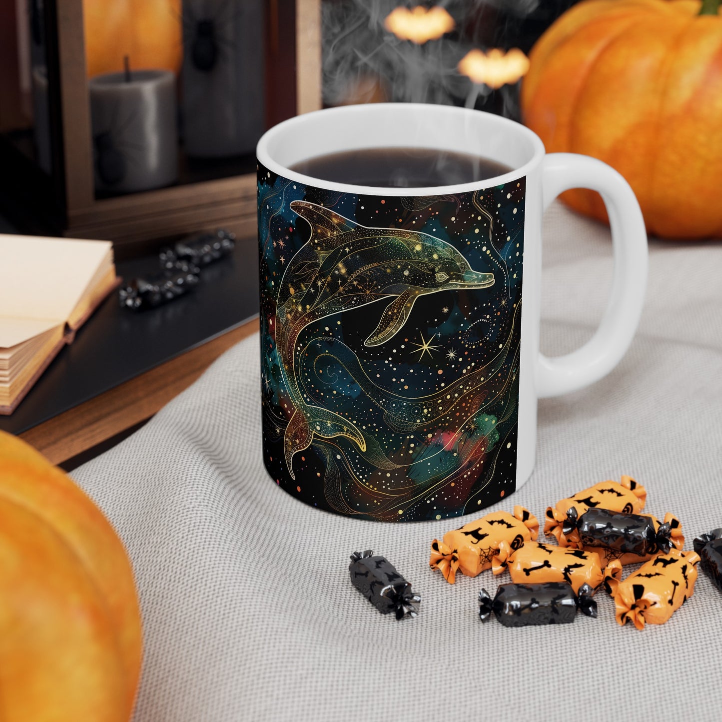 Cosmic Dolphin D - Ceramic Mug Collection