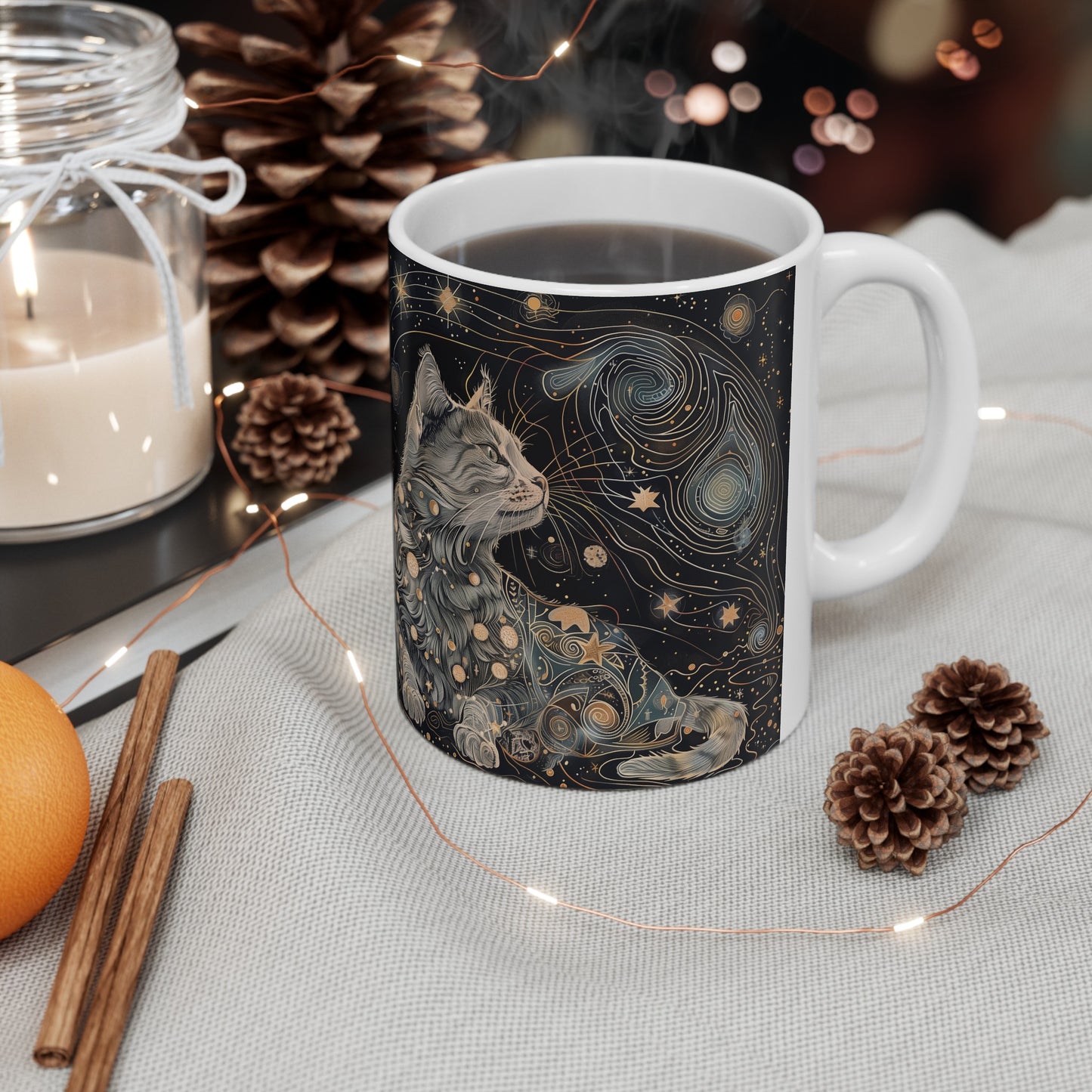 Cosmic Cat D - Ceramic Mug Collection