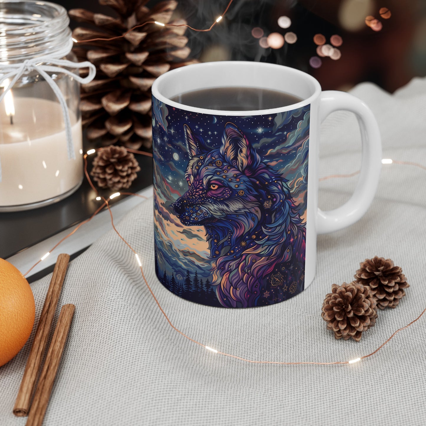 Cosmic Wolf D - Ceramic Mug Collection