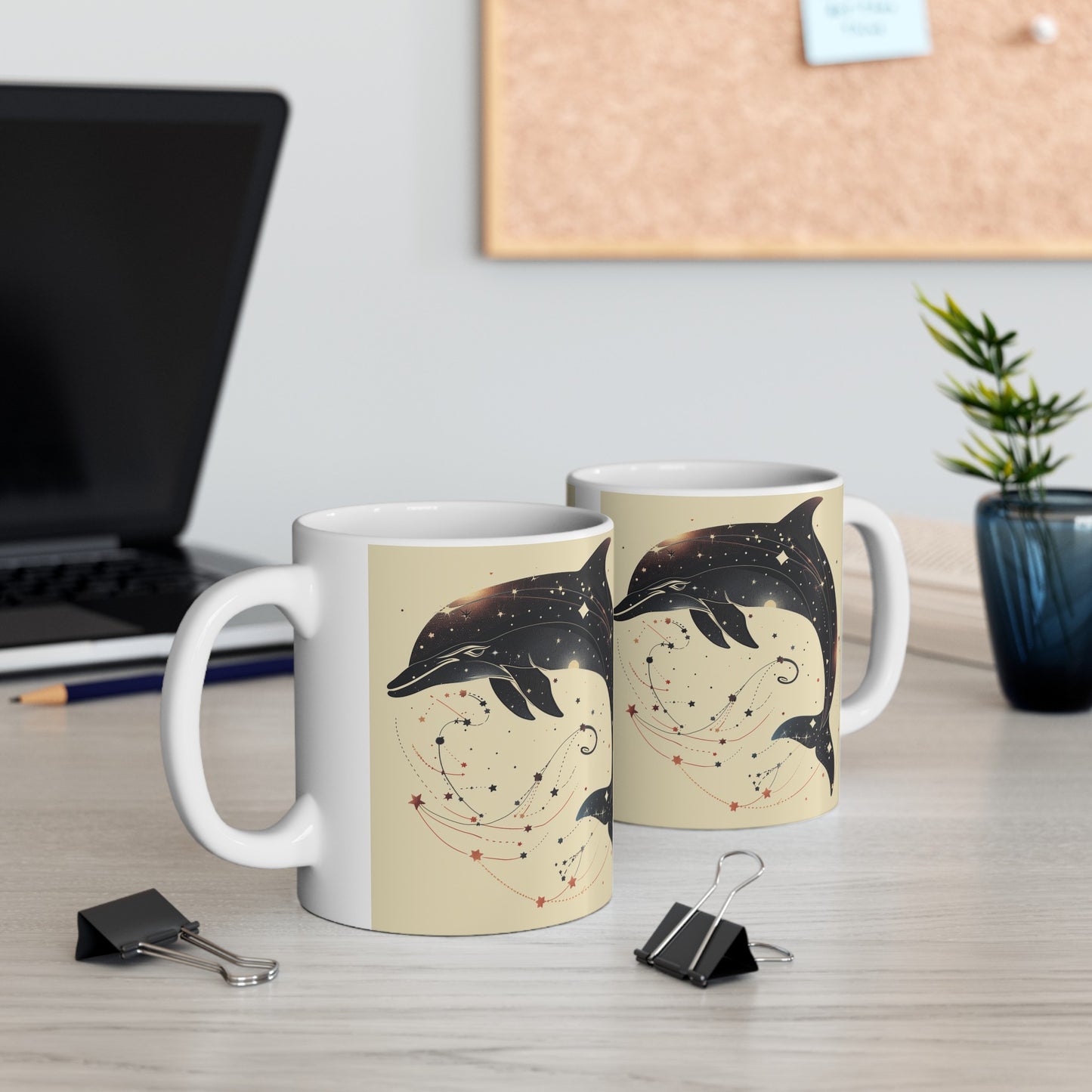 Cosmic Dolphin B - Ceramic Mug Collection