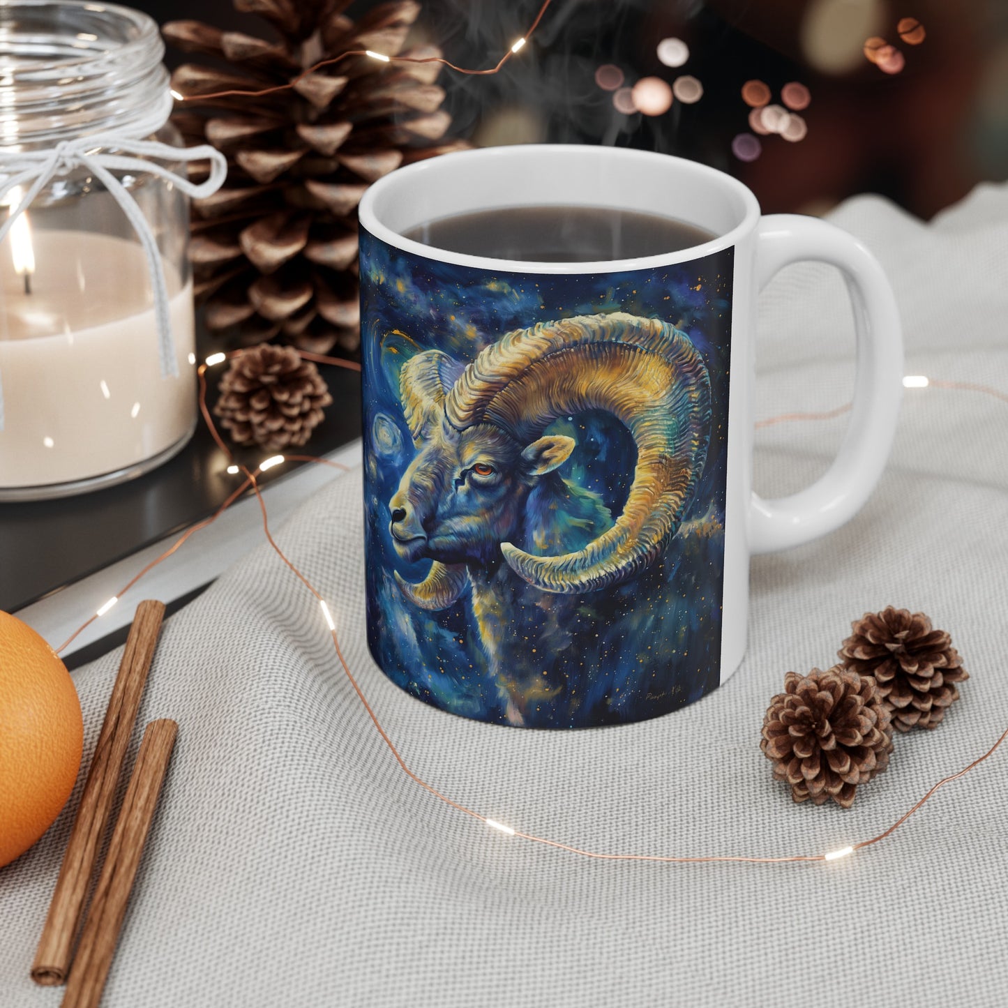 Aries Celestial #3 - Ceramic Zodiac Mug Collection