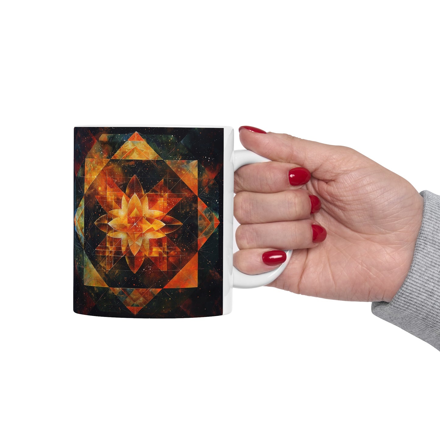 Geometric Mandala C - Ceramic Mug Collection