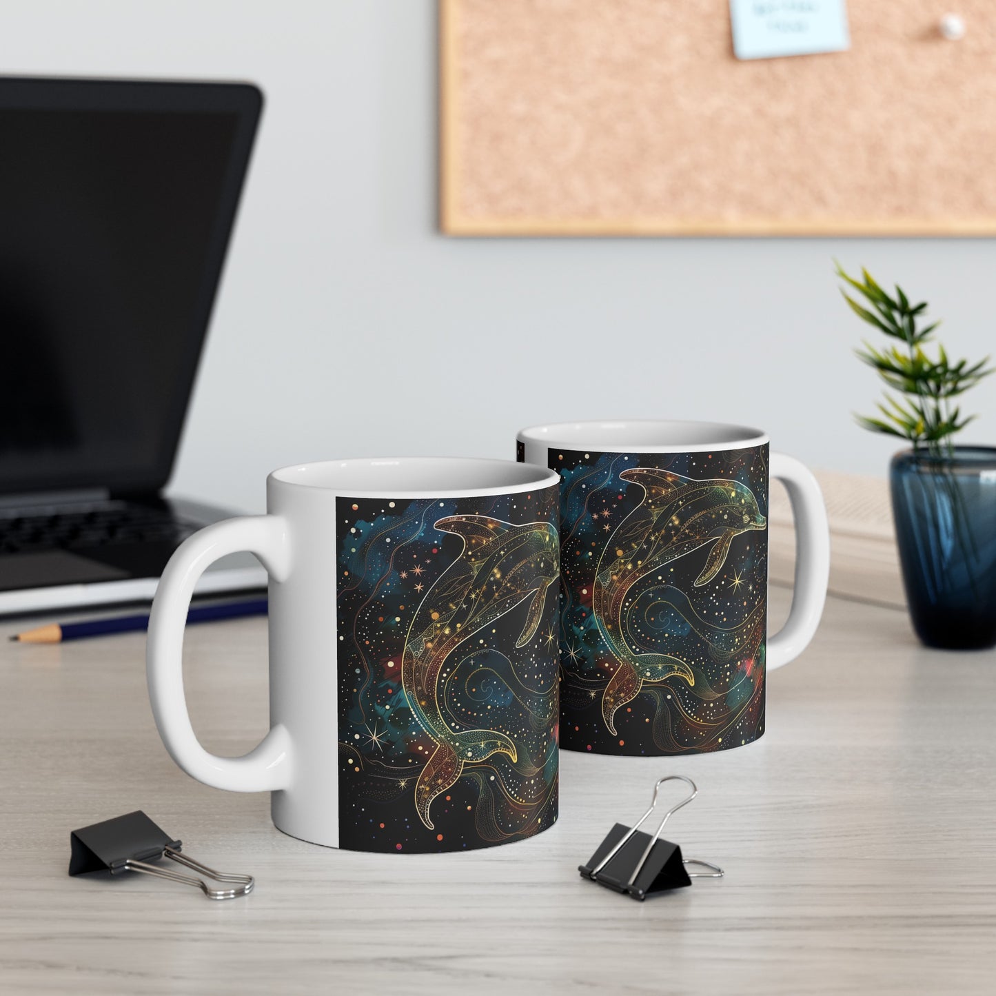 Cosmic Dolphin D - Ceramic Mug Collection