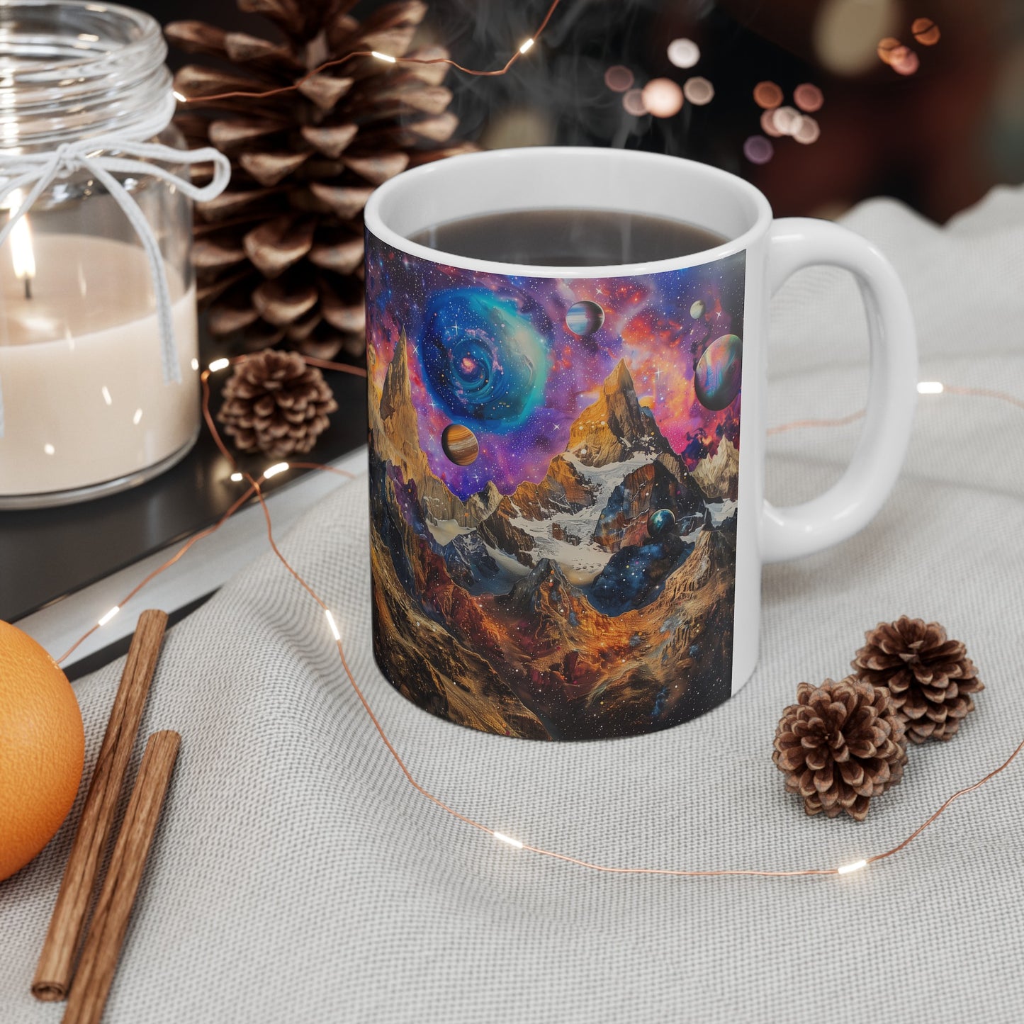 Artistic Cosmic Mountains B - Ceramic Mug Collection