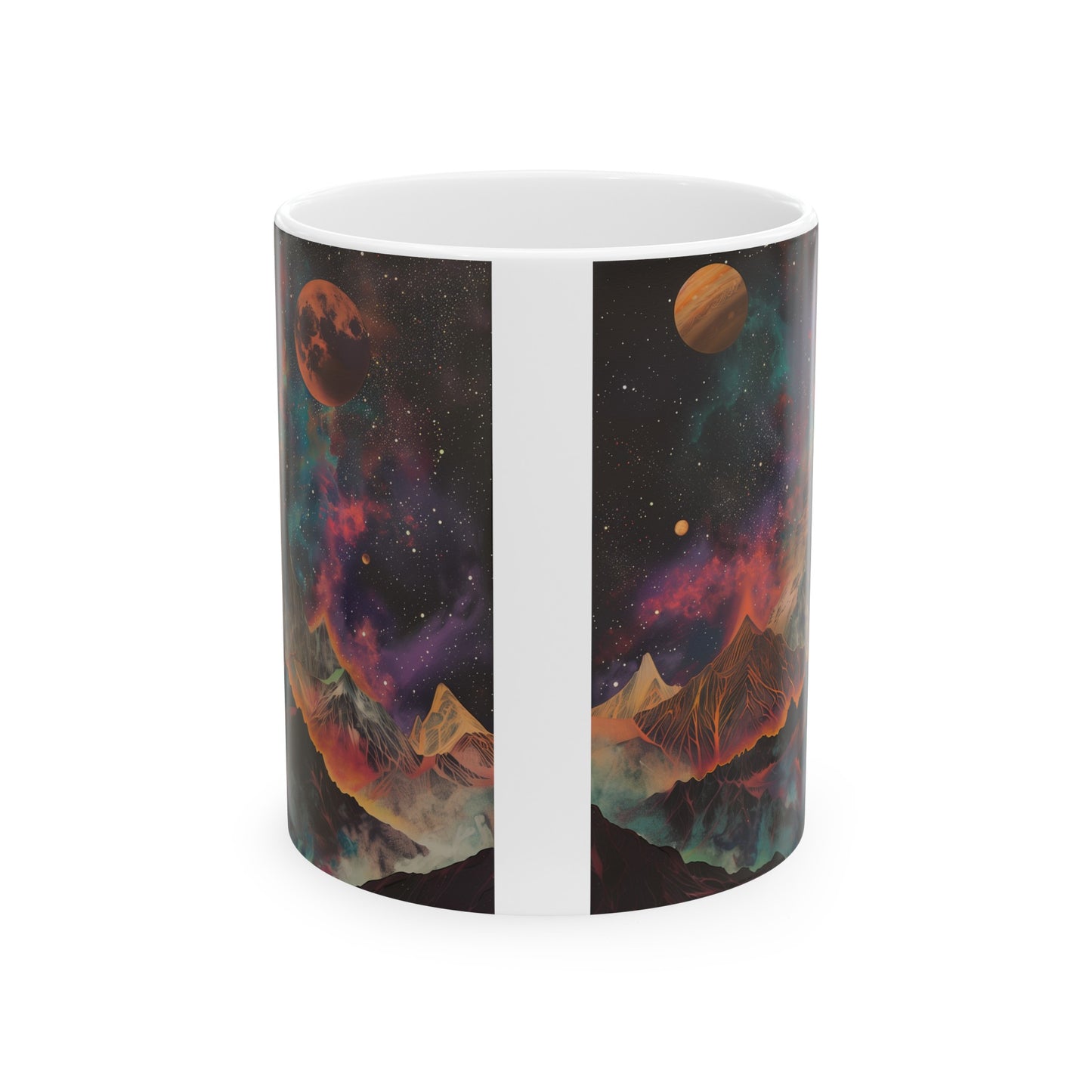 Artistic Cosmic Mountains D - Ceramic Mug Collection