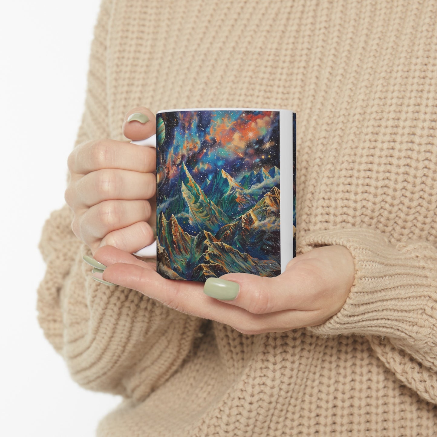 Artistic Cosmic Mountains C - Ceramic Mug Collection