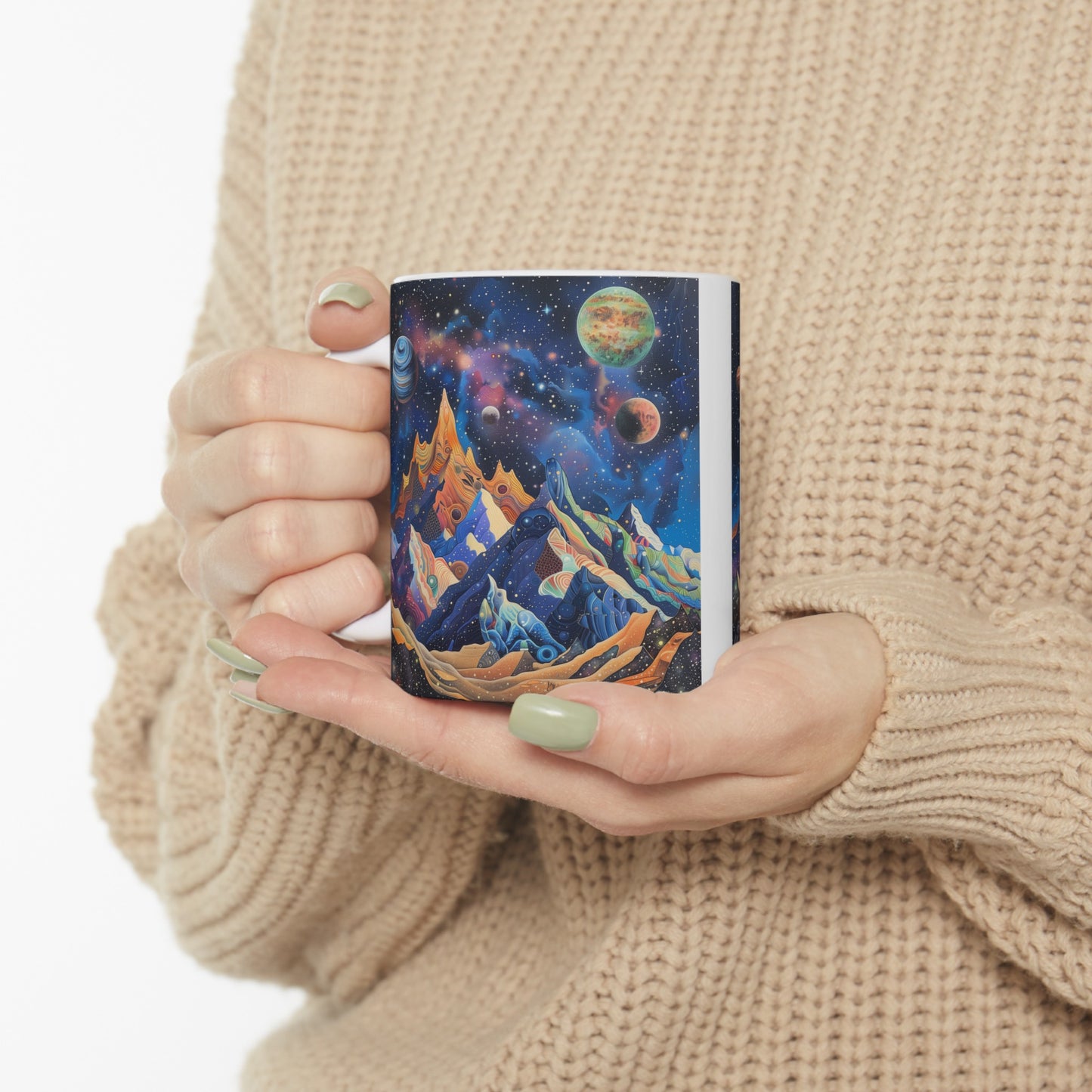 Artistic Cosmic Mountains A - Ceramic Mug Collection