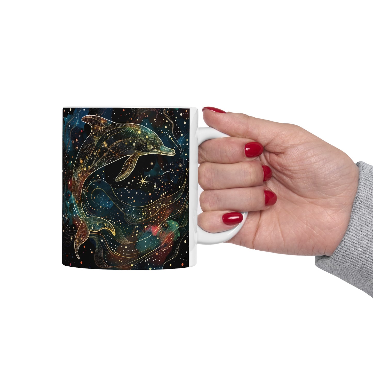 Cosmic Dolphin D - Ceramic Mug Collection