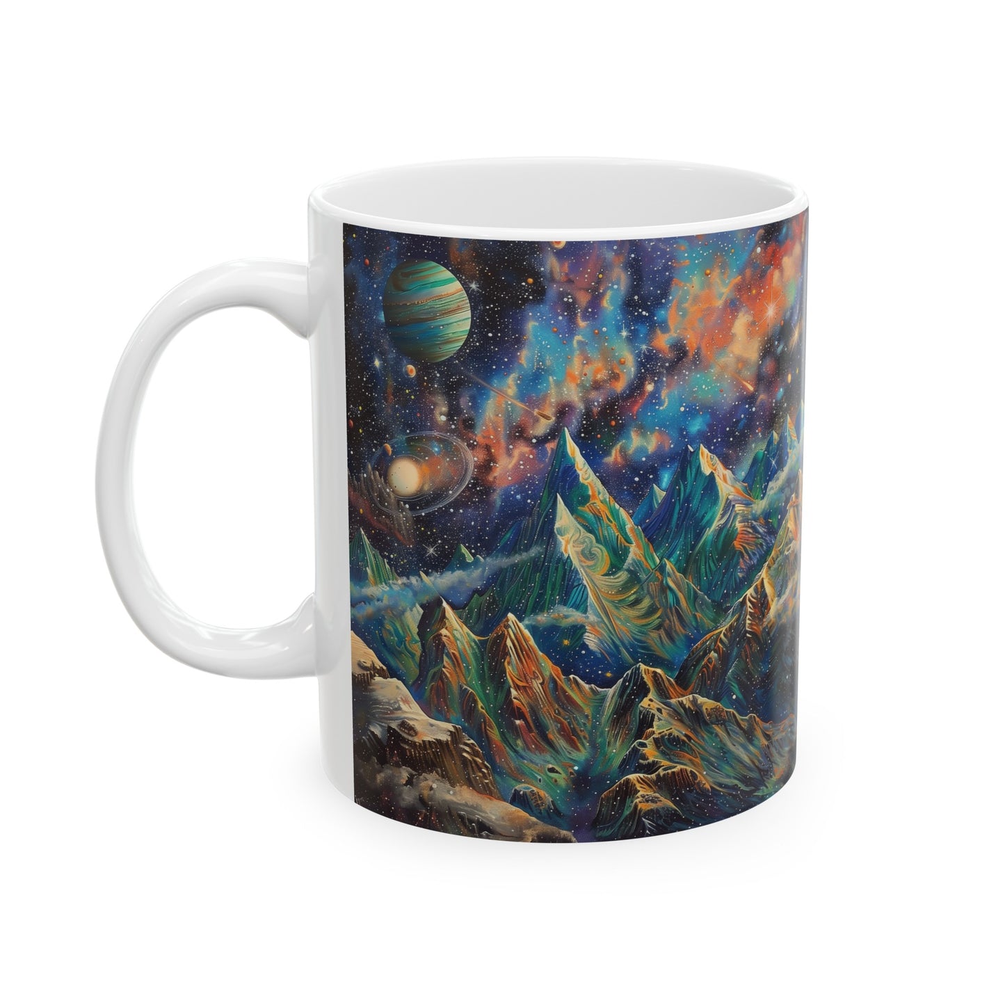 Artistic Cosmic Mountains C - Ceramic Mug Collection