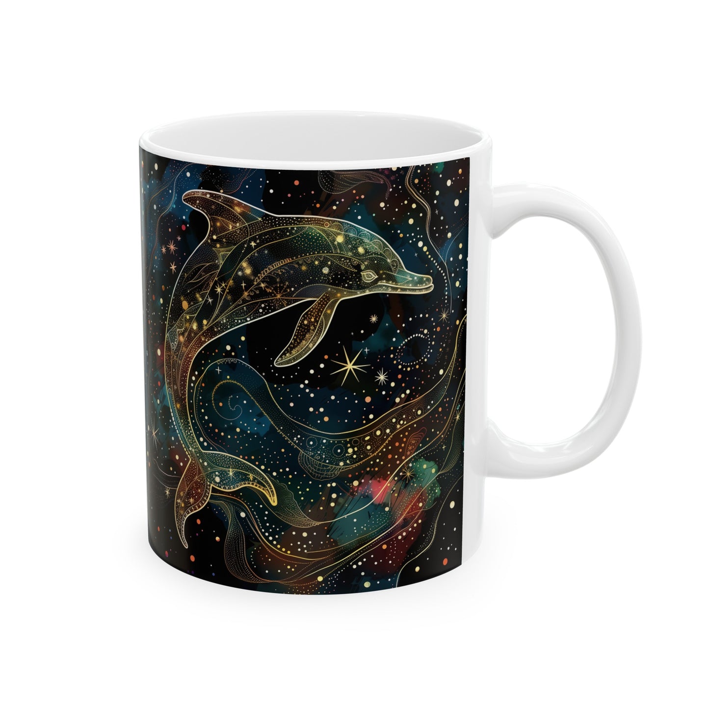 Cosmic Dolphin D - Ceramic Mug Collection