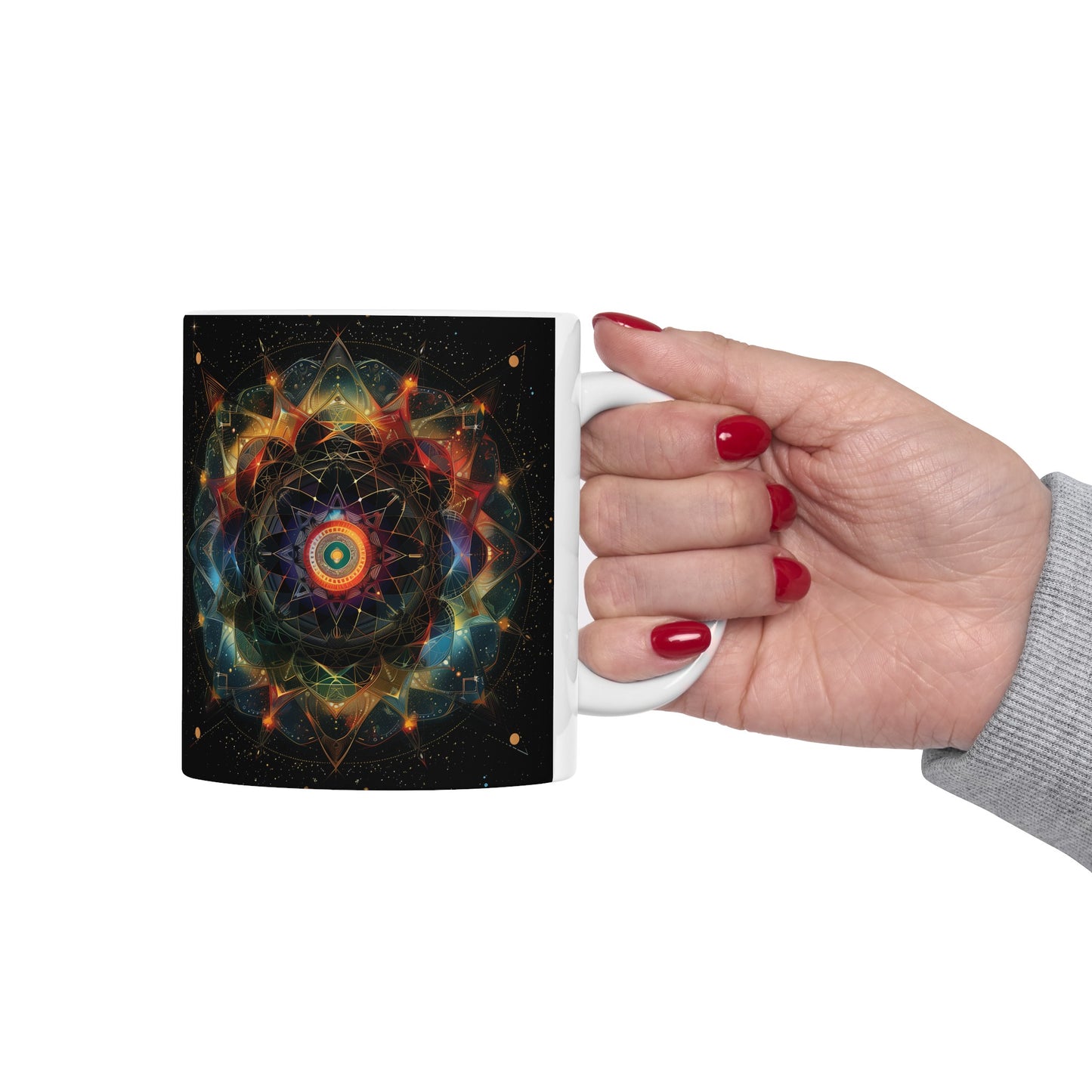 Geometric Mandala D - Ceramic Mug Collection