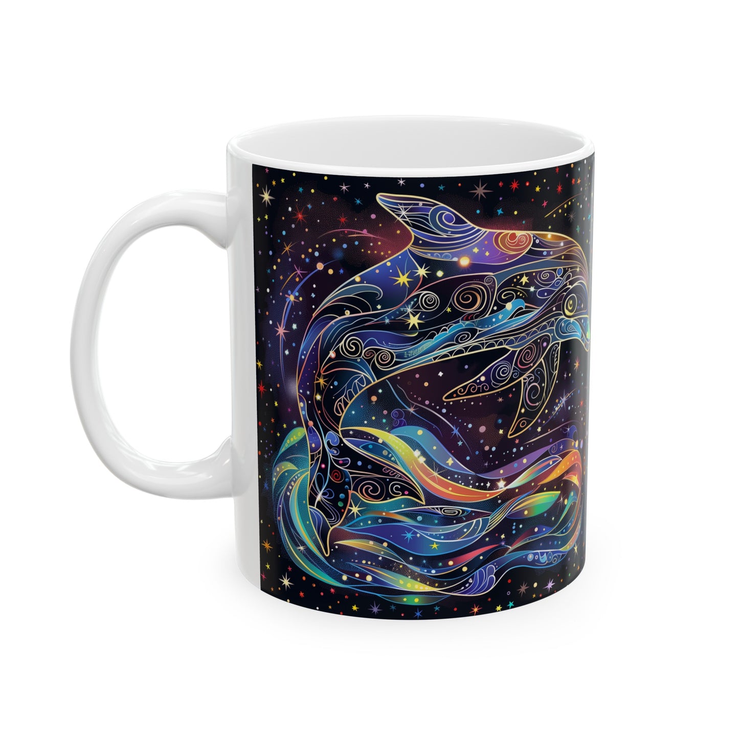 Cosmic Dolphin C - Ceramic Mug Collection