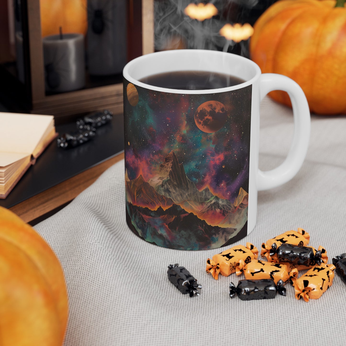 Artistic Cosmic Mountains D - Ceramic Mug Collection