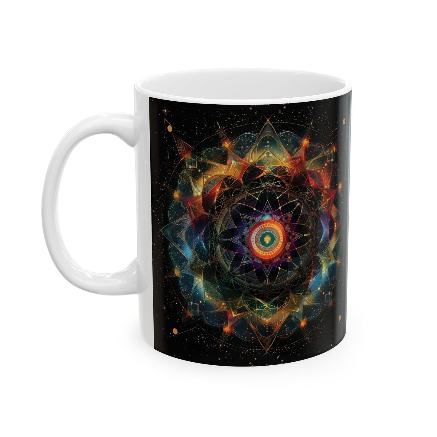 Geometric Mandala D - Ceramic Mug Collection