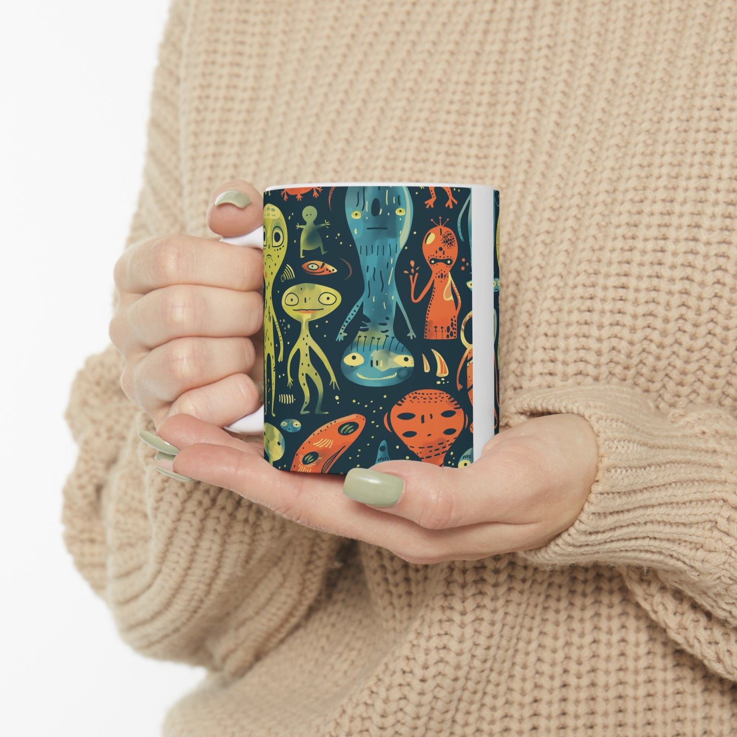 Cartoonish Aliens B - Ceramic Mug Collection