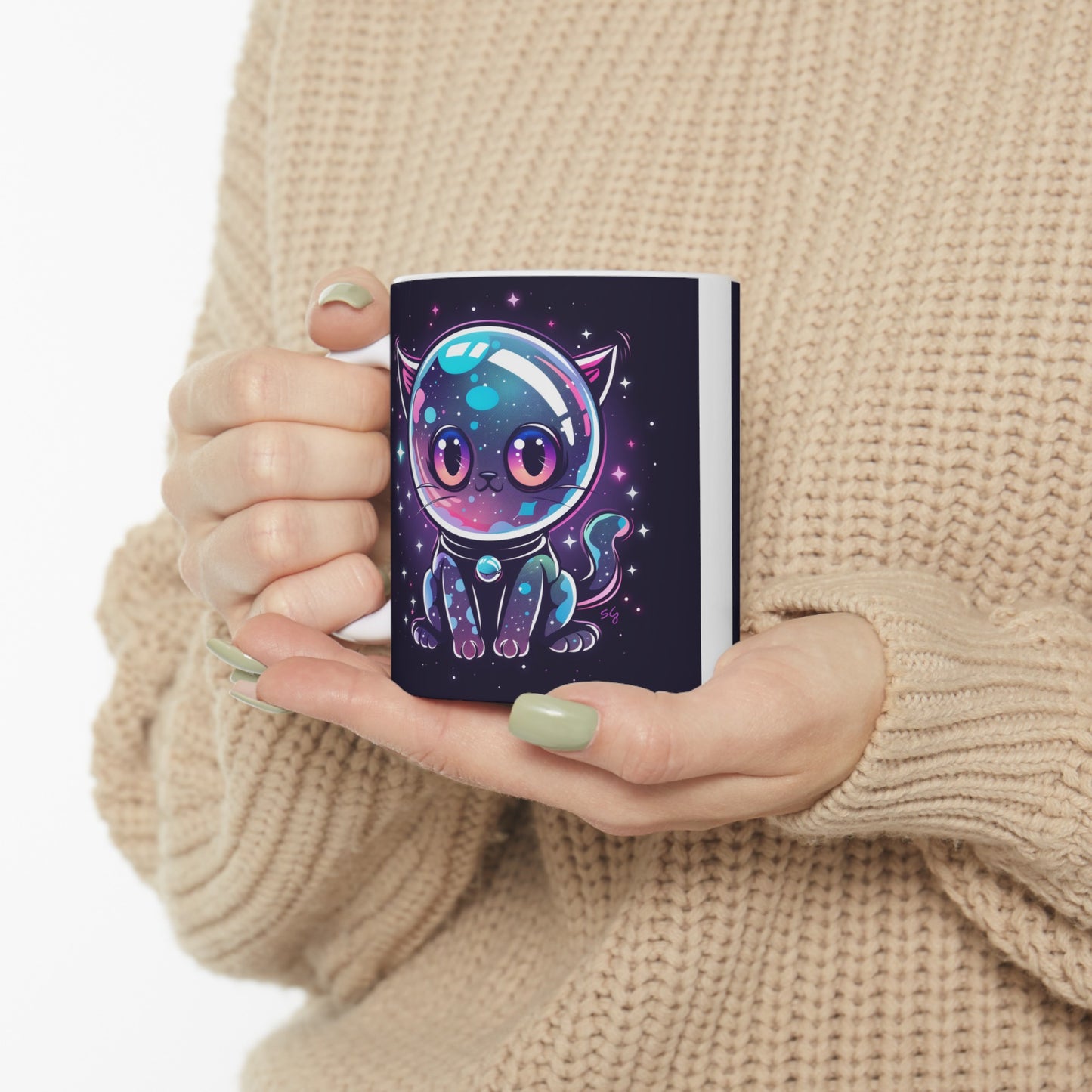 Cute Space Cat B - Ceramic Mug Collection