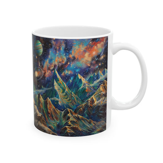 Artistic Cosmic Mountains C - Ceramic Mug Collection