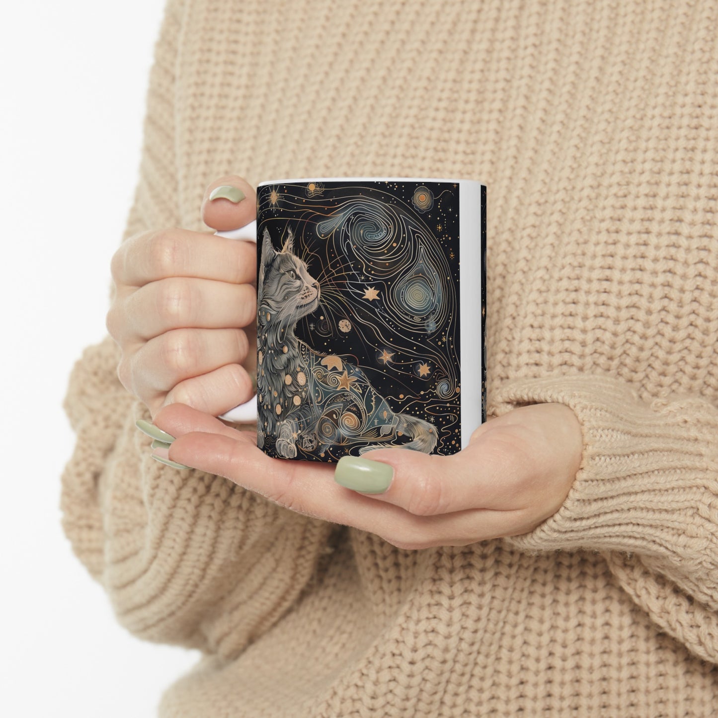 Cosmic Cat D - Ceramic Mug Collection