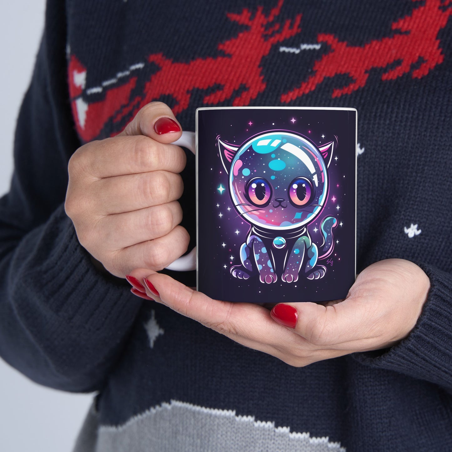 Cute Space Cat B - Ceramic Mug Collection