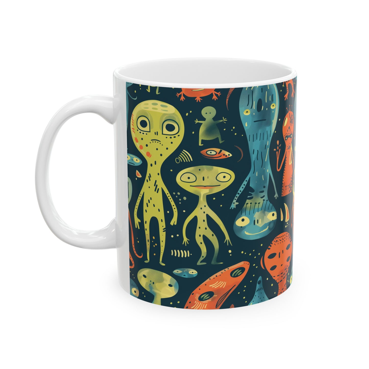 Cartoonish Aliens B - Ceramic Mug Collection