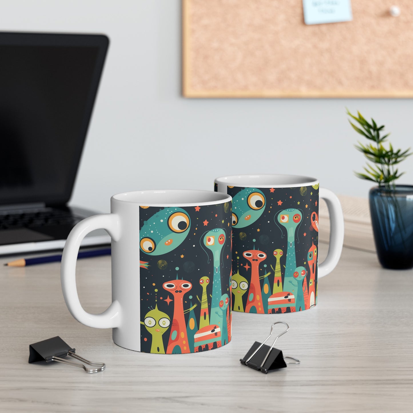 Cartoonish Aliens A - Ceramic Mug Collection