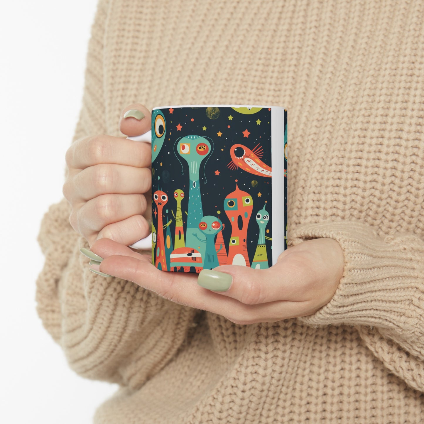 Cartoonish Aliens A - Ceramic Mug Collection