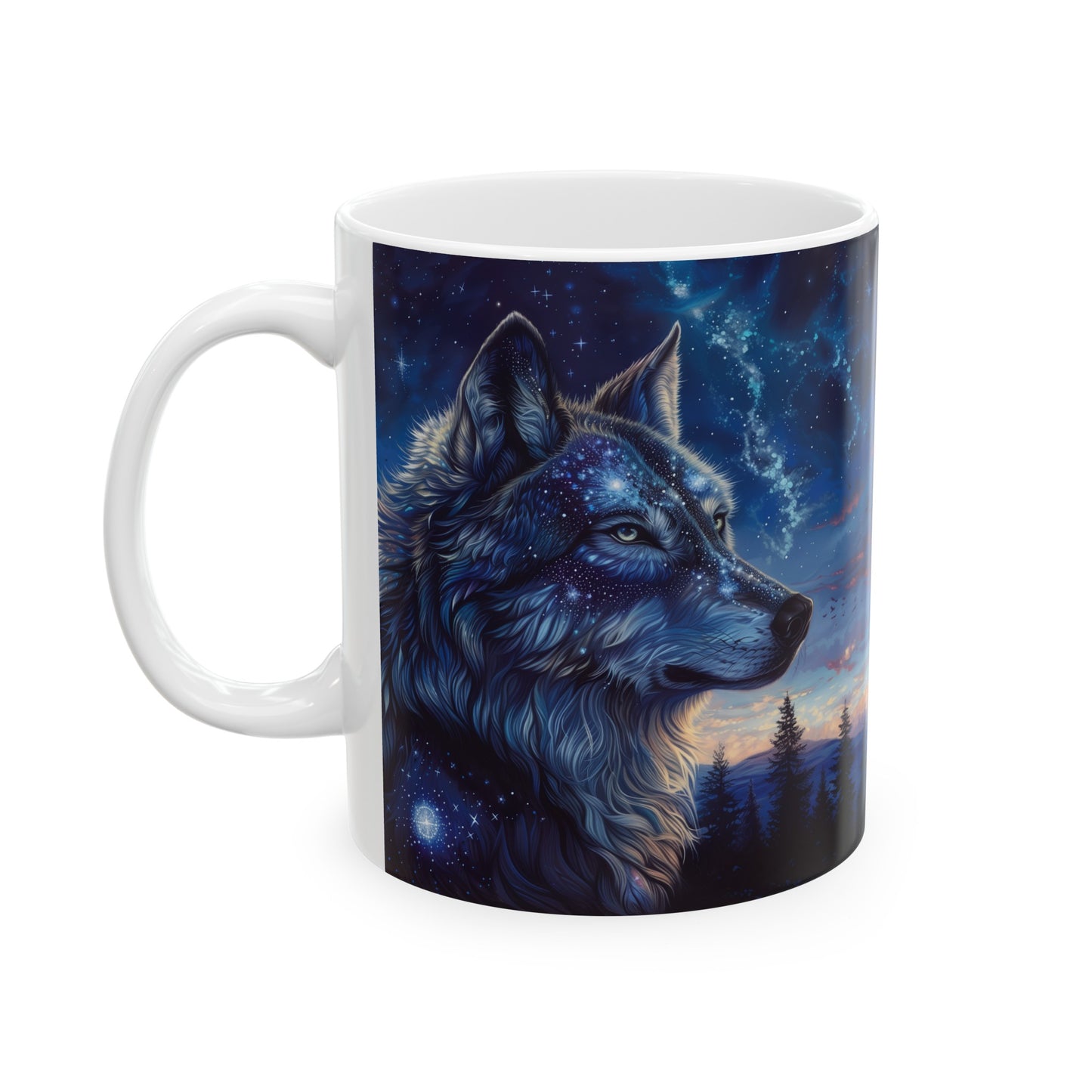 Cosmic Wolf B - Ceramic Mug Collection