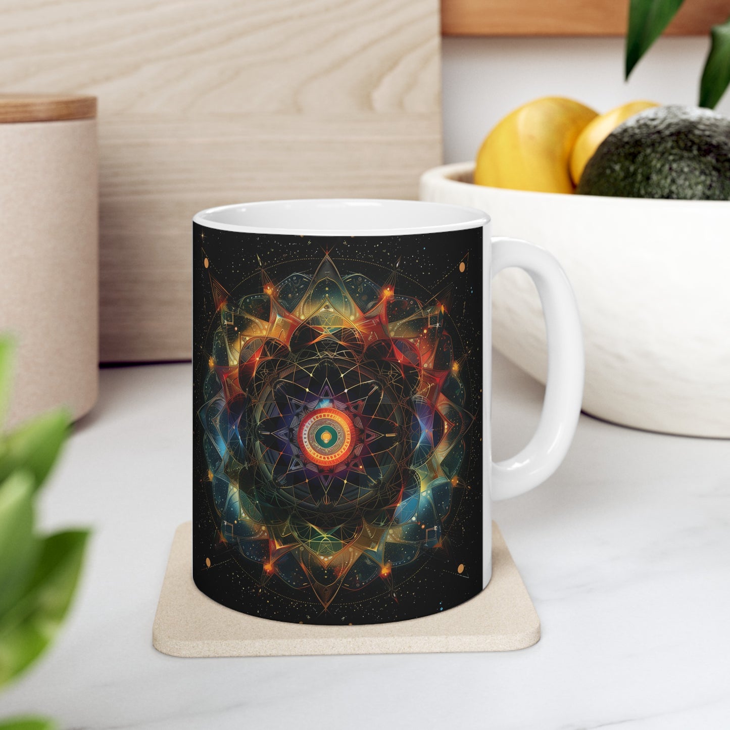 Geometric Mandala D - Ceramic Mug Collection