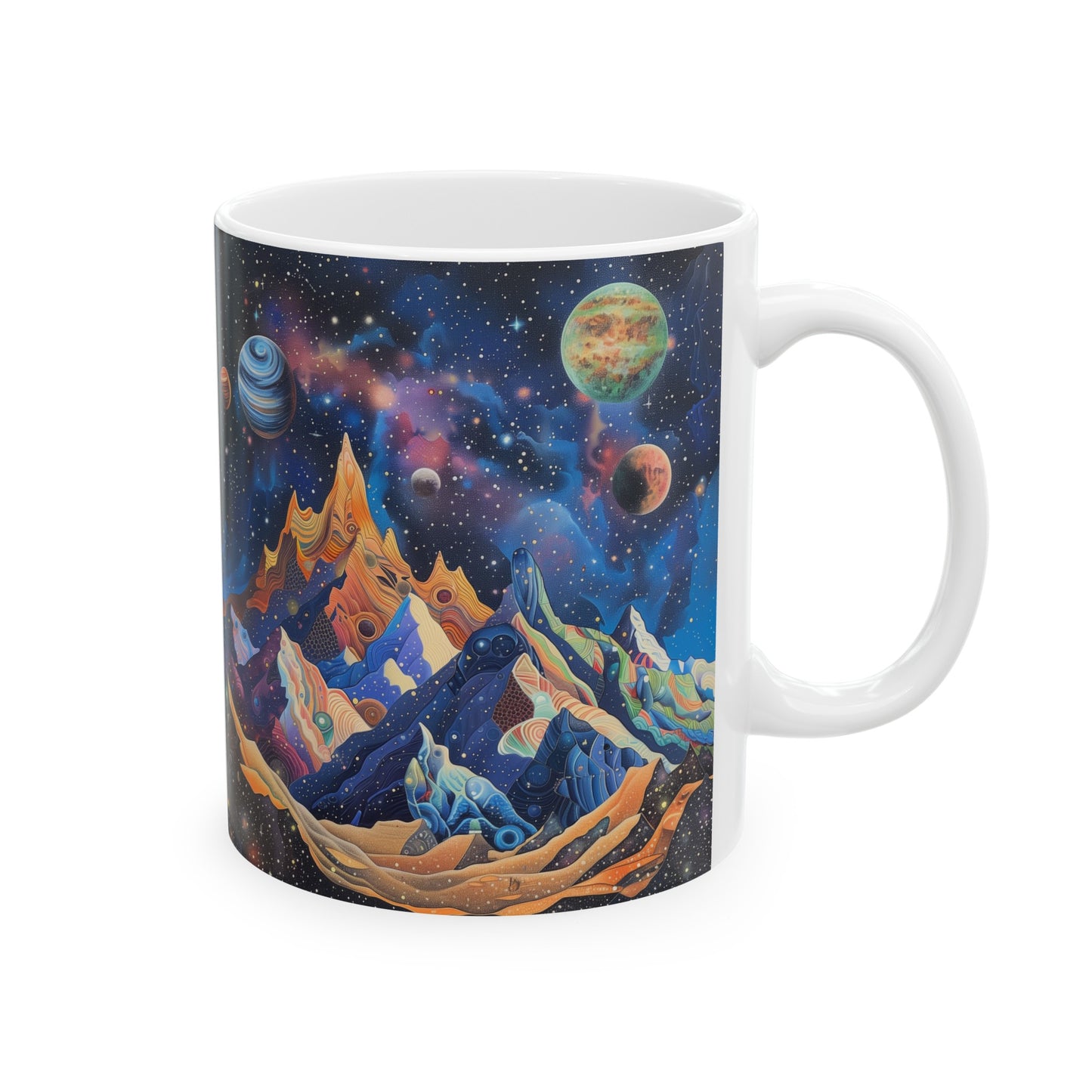 Artistic Cosmic Mountains A - Ceramic Mug Collection